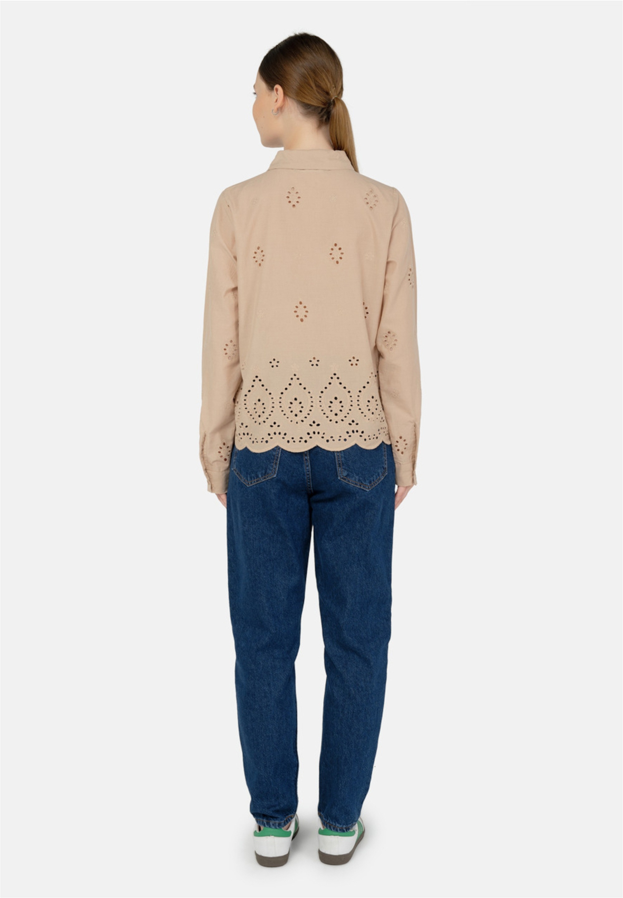 freshlions Klassische Bluse »Kate«, mit luftigem Lochmuster