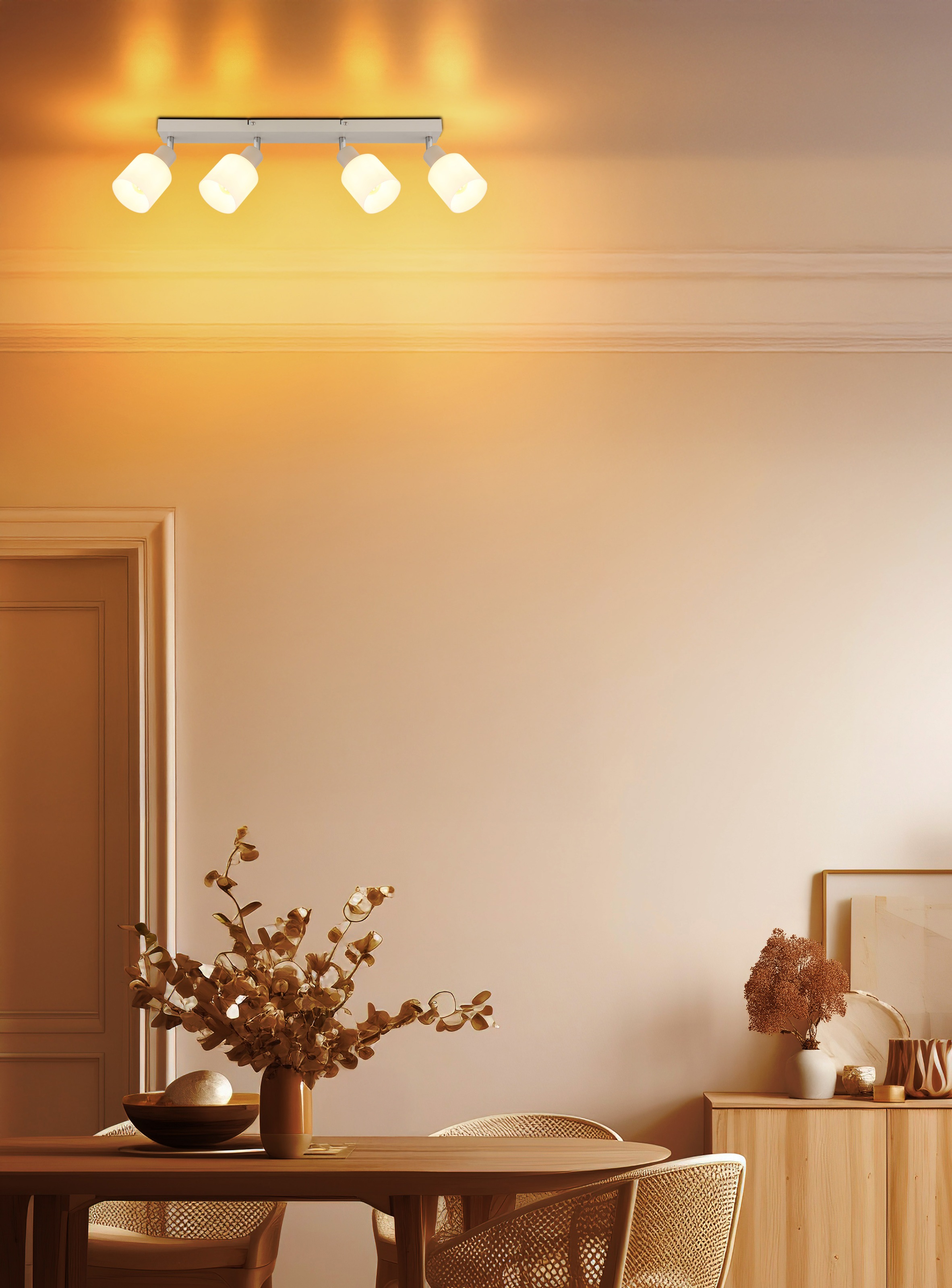 GLOBO LIGHTING Deckenspot »TRENT« E14 1 Stk. Drehbarer Strahler für Wohn- & Esszimmer sandfarben matt