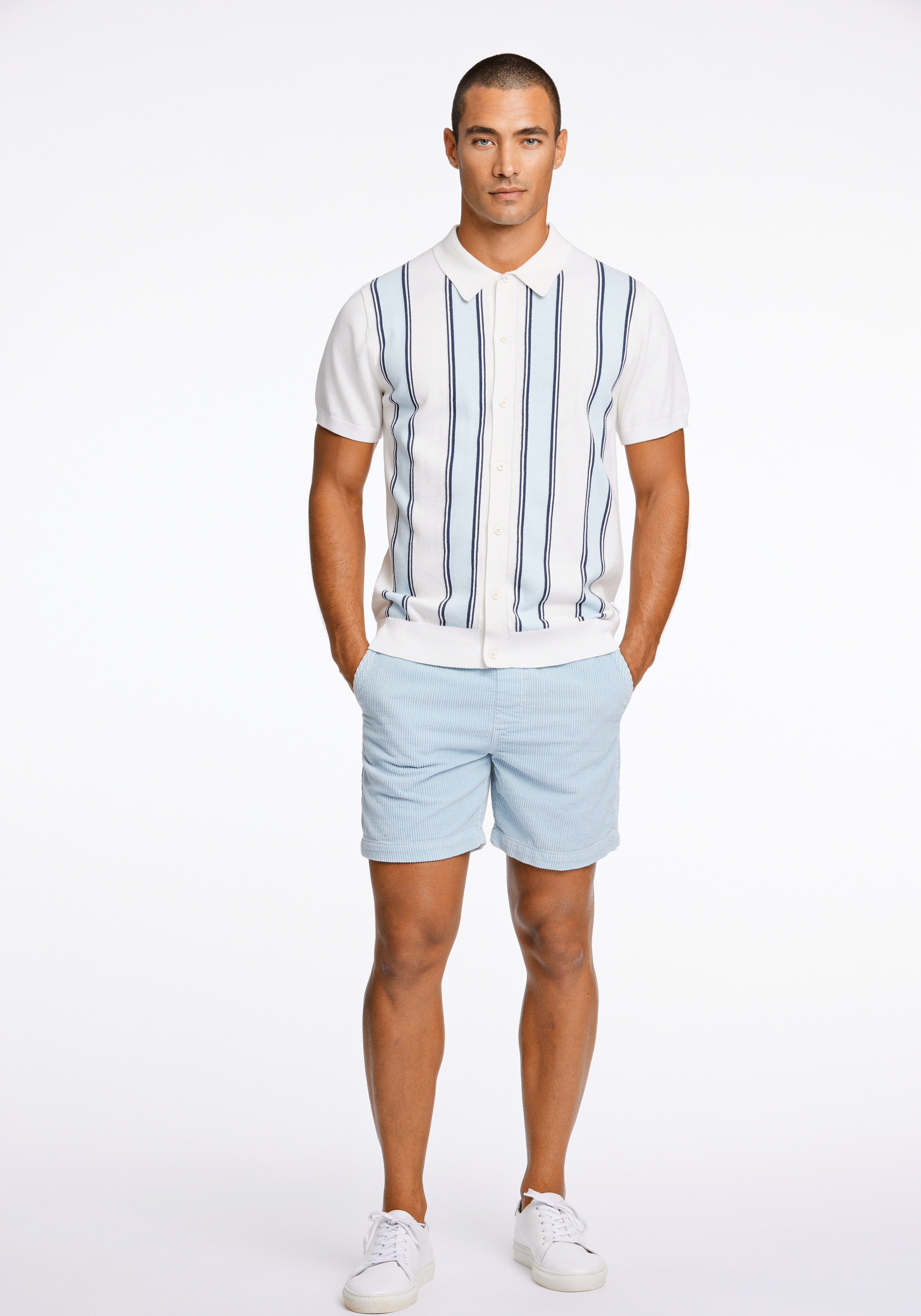 Lindbergh Cardigan Short Sleeve Polo White XL 5