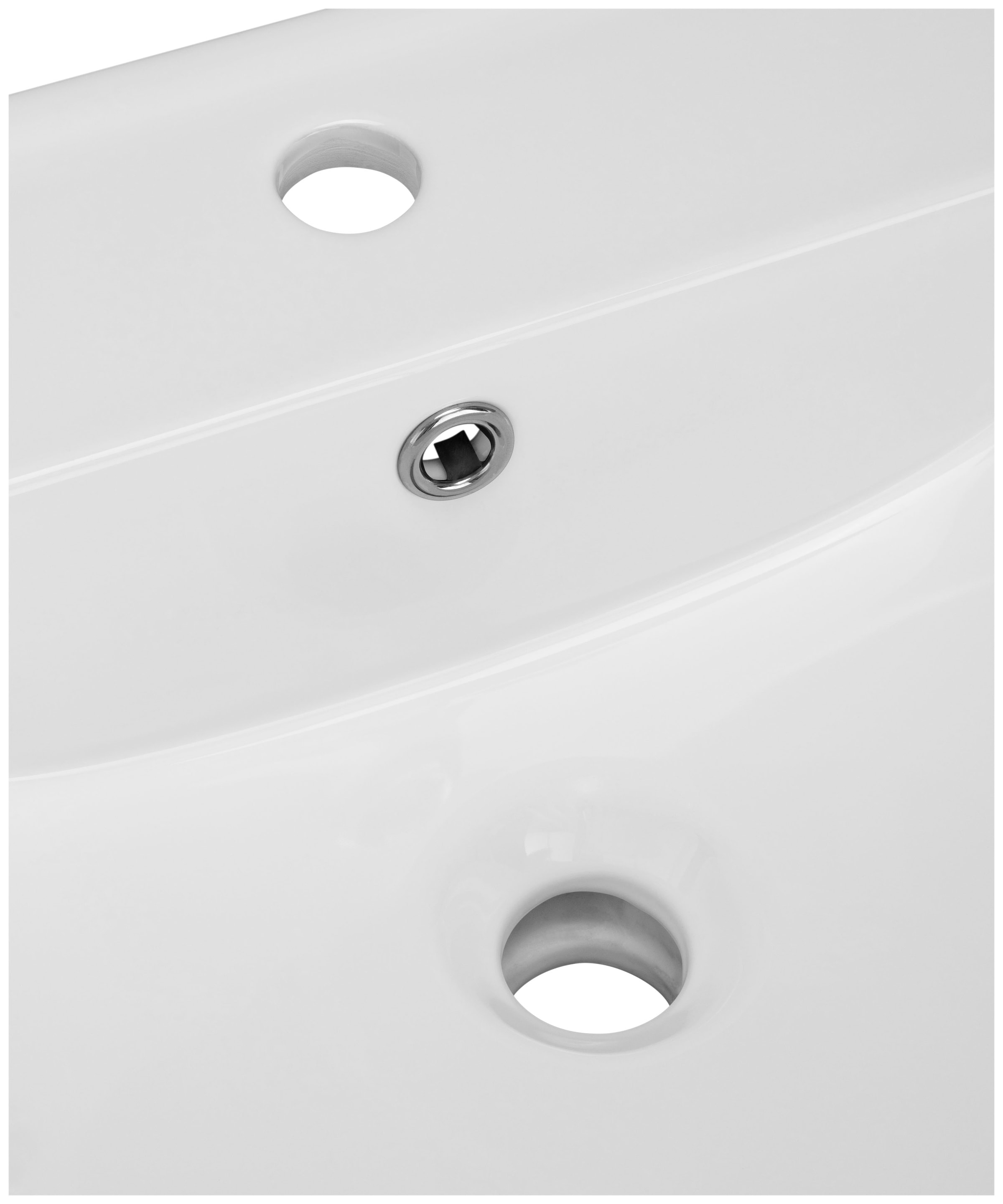 welltime Waschtisch »Lage«, mit 2 Türen und einem Handwaschbecken aus Keramik, 61 cm breit
