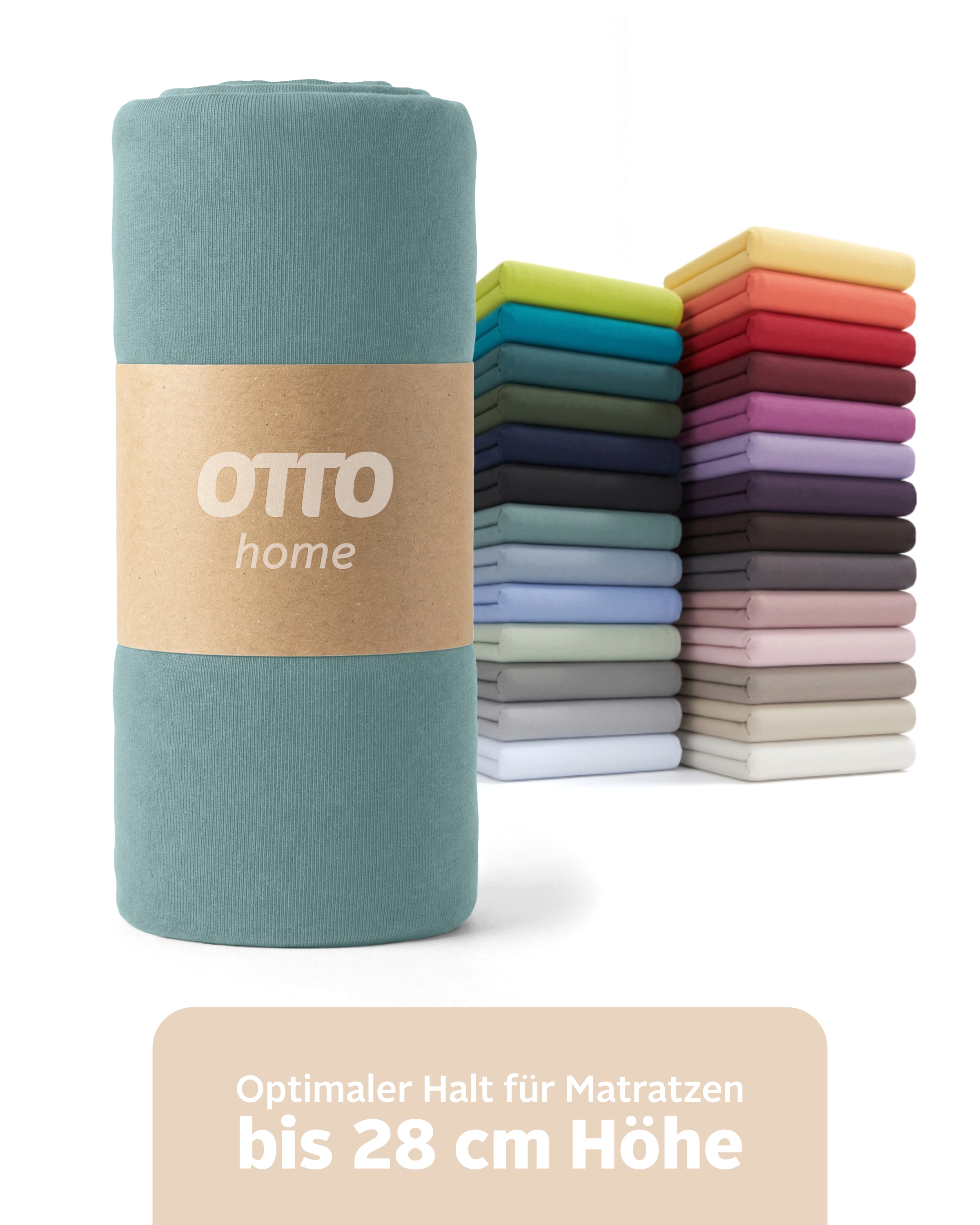 OTTO home "BLACKBERRY in PREMIUM und BASIC Qualität, 100% Baumwolle" für hohe Matratzen bis 28 cm, Bettlaken, Spannbetttuch, Boxspring