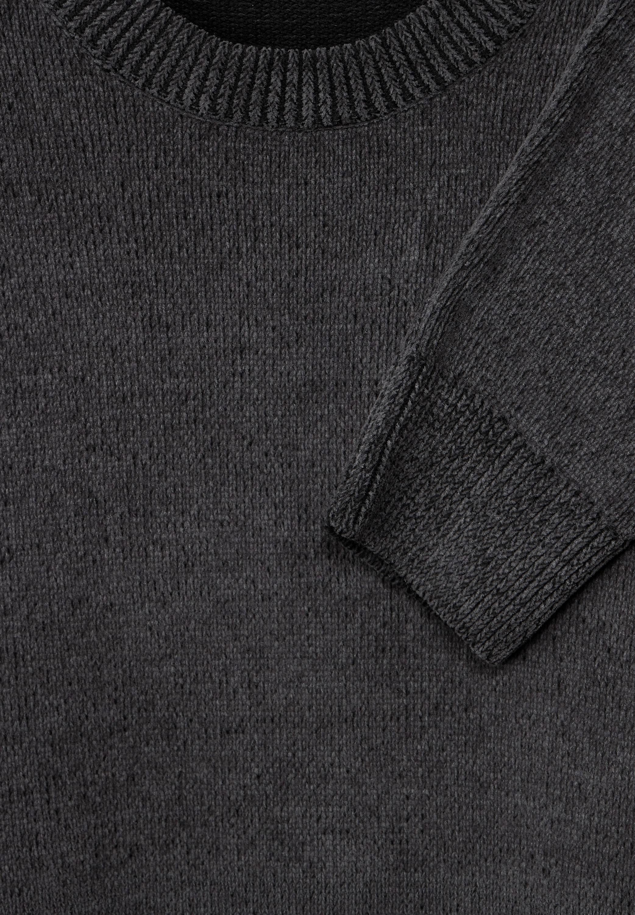 STREET ONE MEN Strickpullover, mit Rundhalsausschnitt