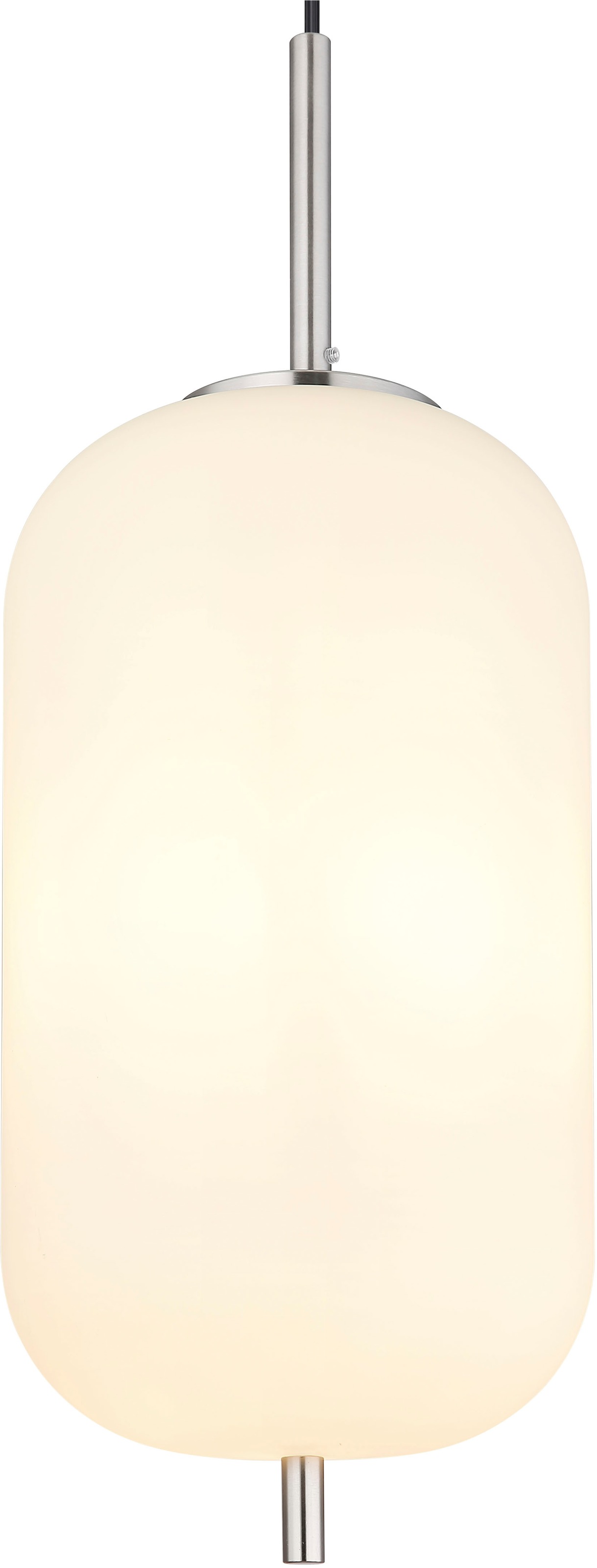 GLOBO LIGHTING Hängeleuchte »BLACKY I« E27 1 Stk. Hängelampe Glas opal DM 22cm Esszimmer Esstisch