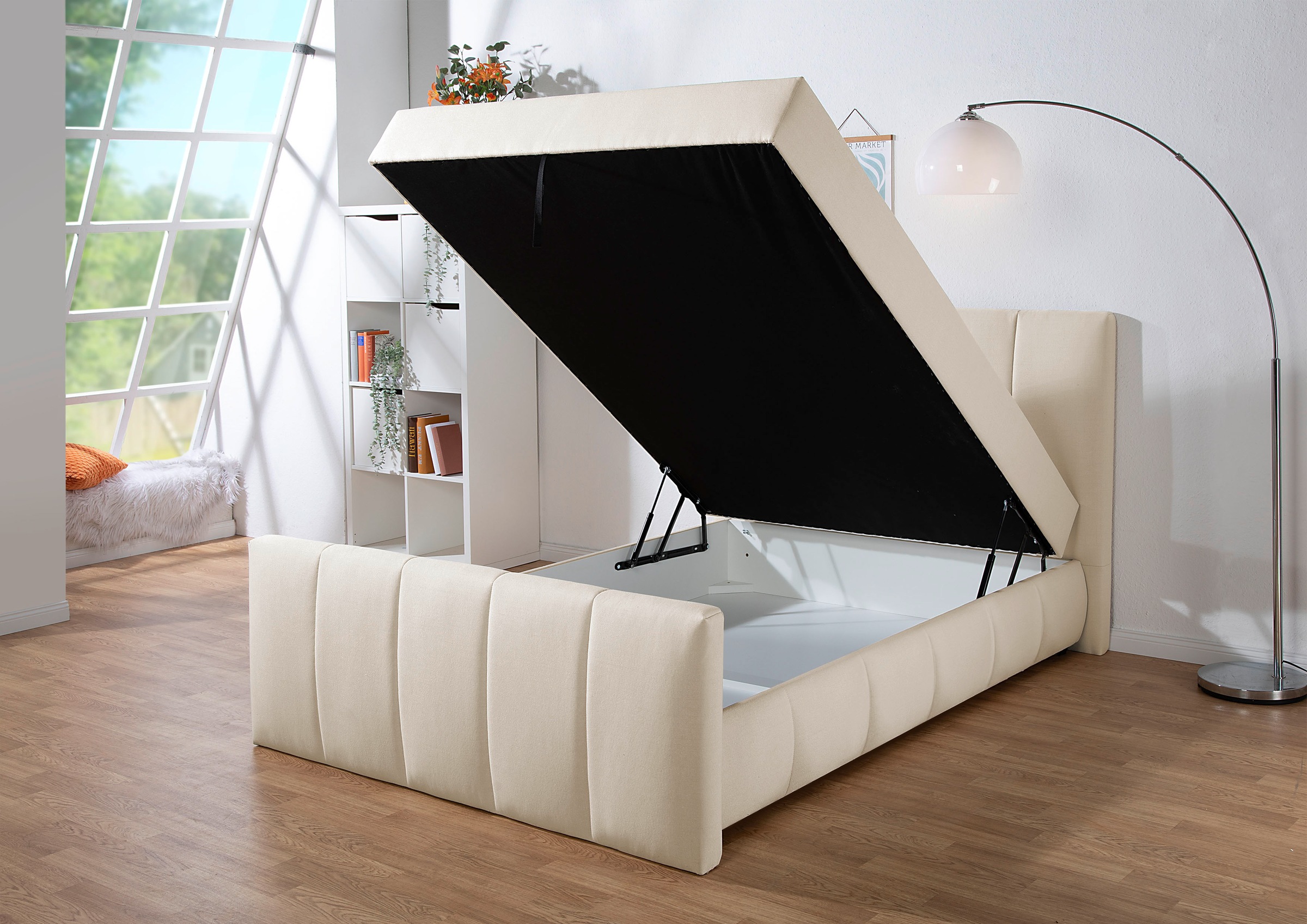 Home affaire Boxbett »Hanelore inkl. Bettkasten und Topper« Boxbett mit Bettkasten und Fußteil, inkl. Topper