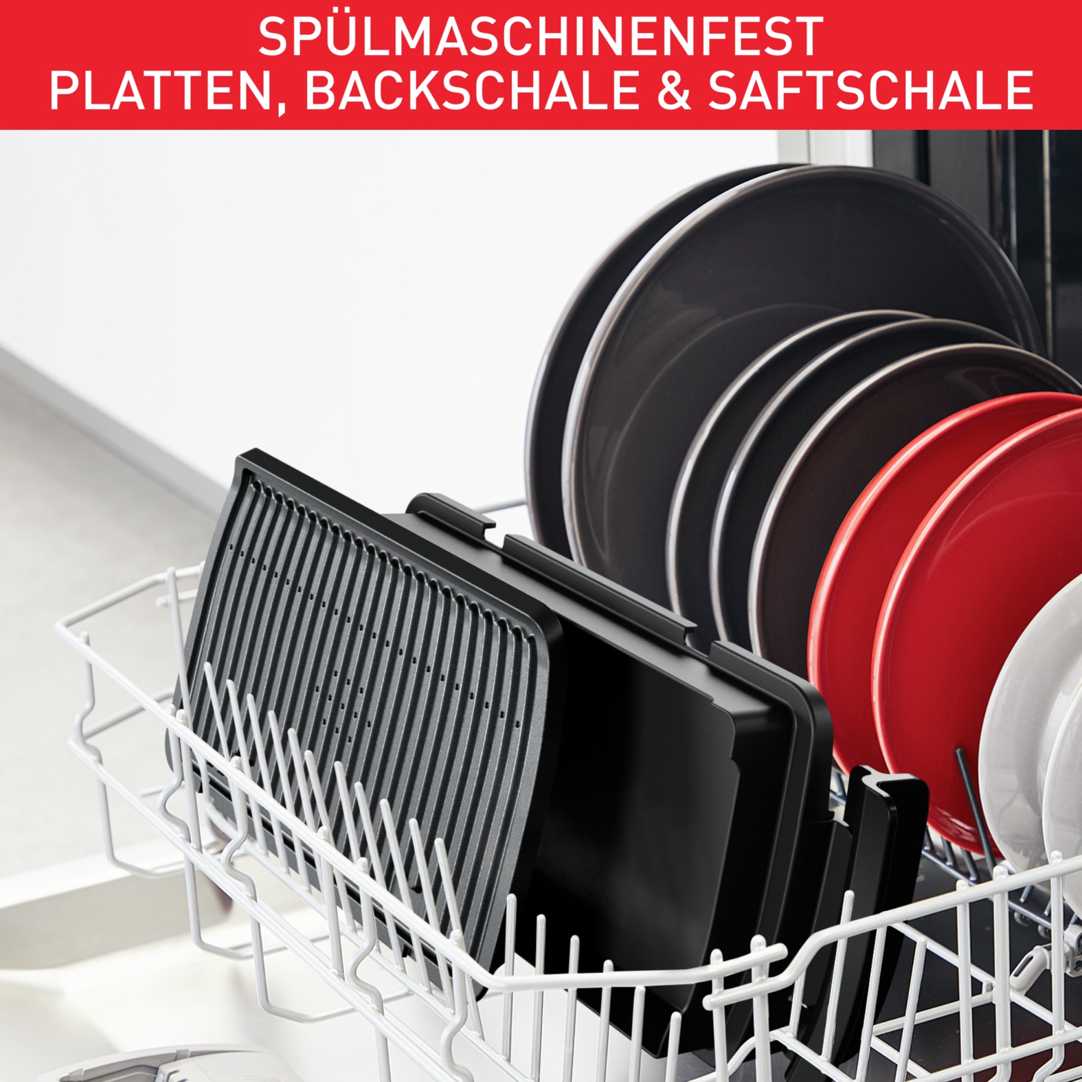 Tefal Kontaktgrill »OptiGrill+ XL inkl. Backschale, manueller Modus mit 4 Temperaturen«, 2000 W, 9 automatische Kochprogramme, spülmaschinengeeignete Platten, GC724D