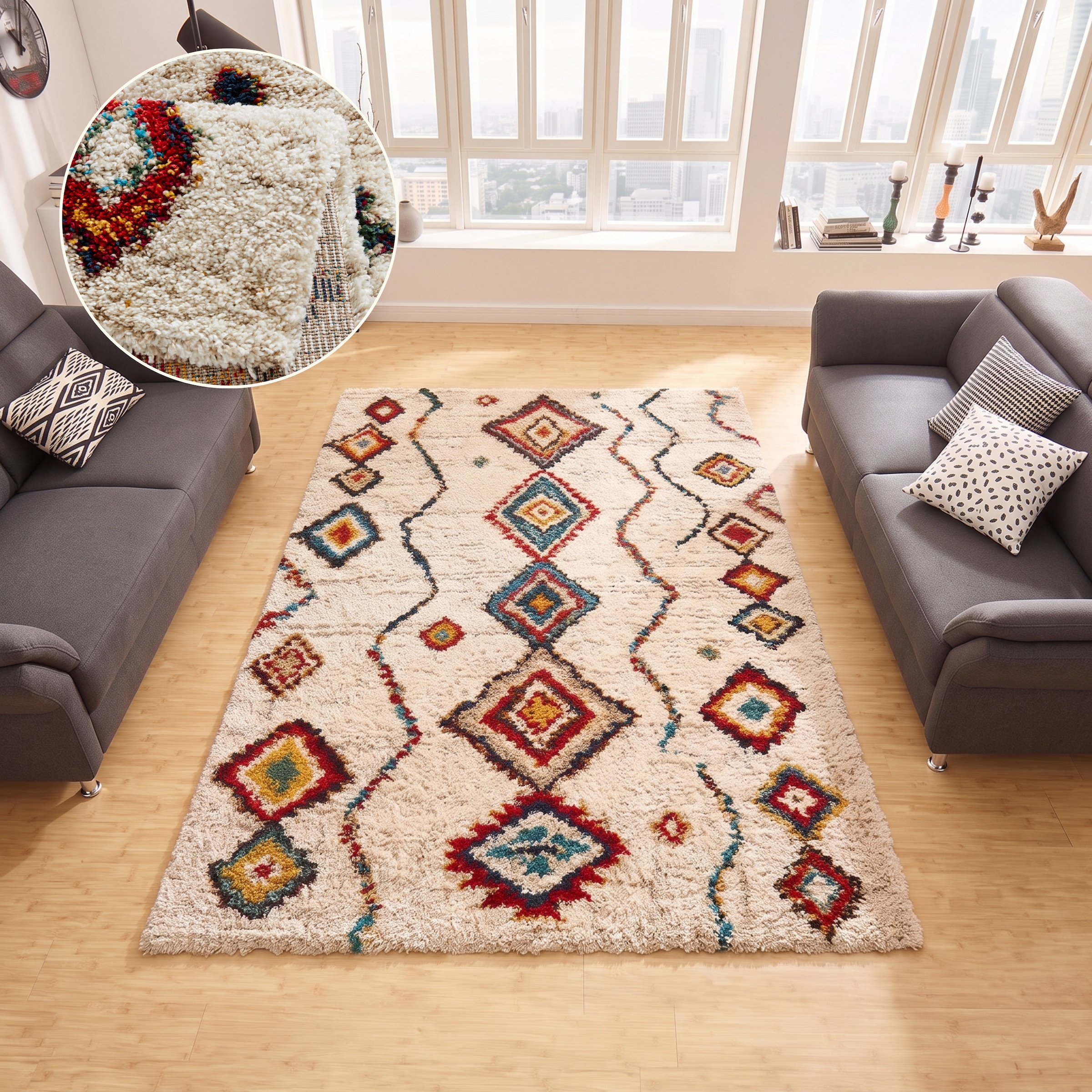 Mint Rugs Geometric Rug Beige 80x150cm 4