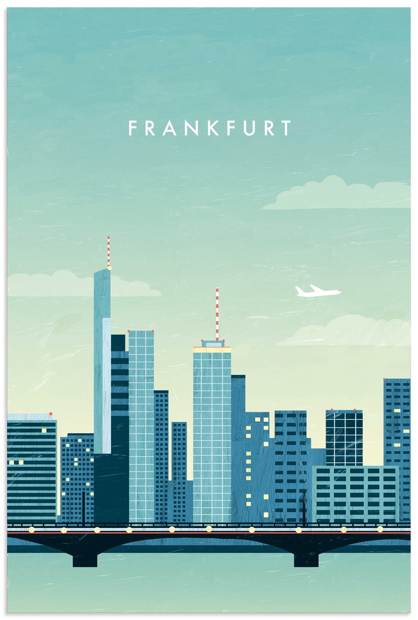 Artland Wandbild "Frankfurt" 1 Stk. tlg. als Alubild, Leinwandbild, Poster, Wandaufkleber in verschied. Größen
