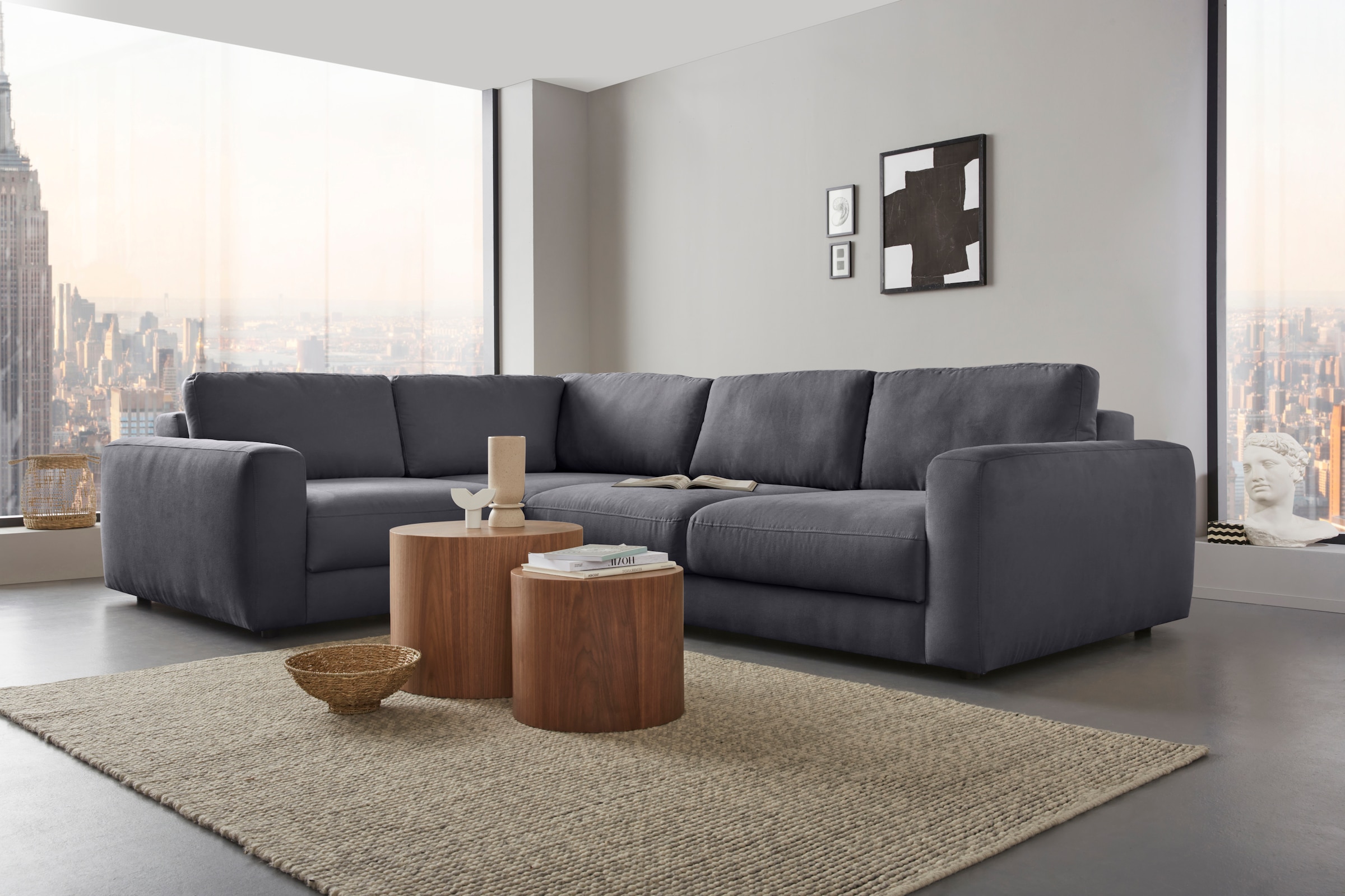 Home affaire Ecksofa "Bloomfield, Breite 304cm, Mega Polsterecke mit viel P günstig online kaufen