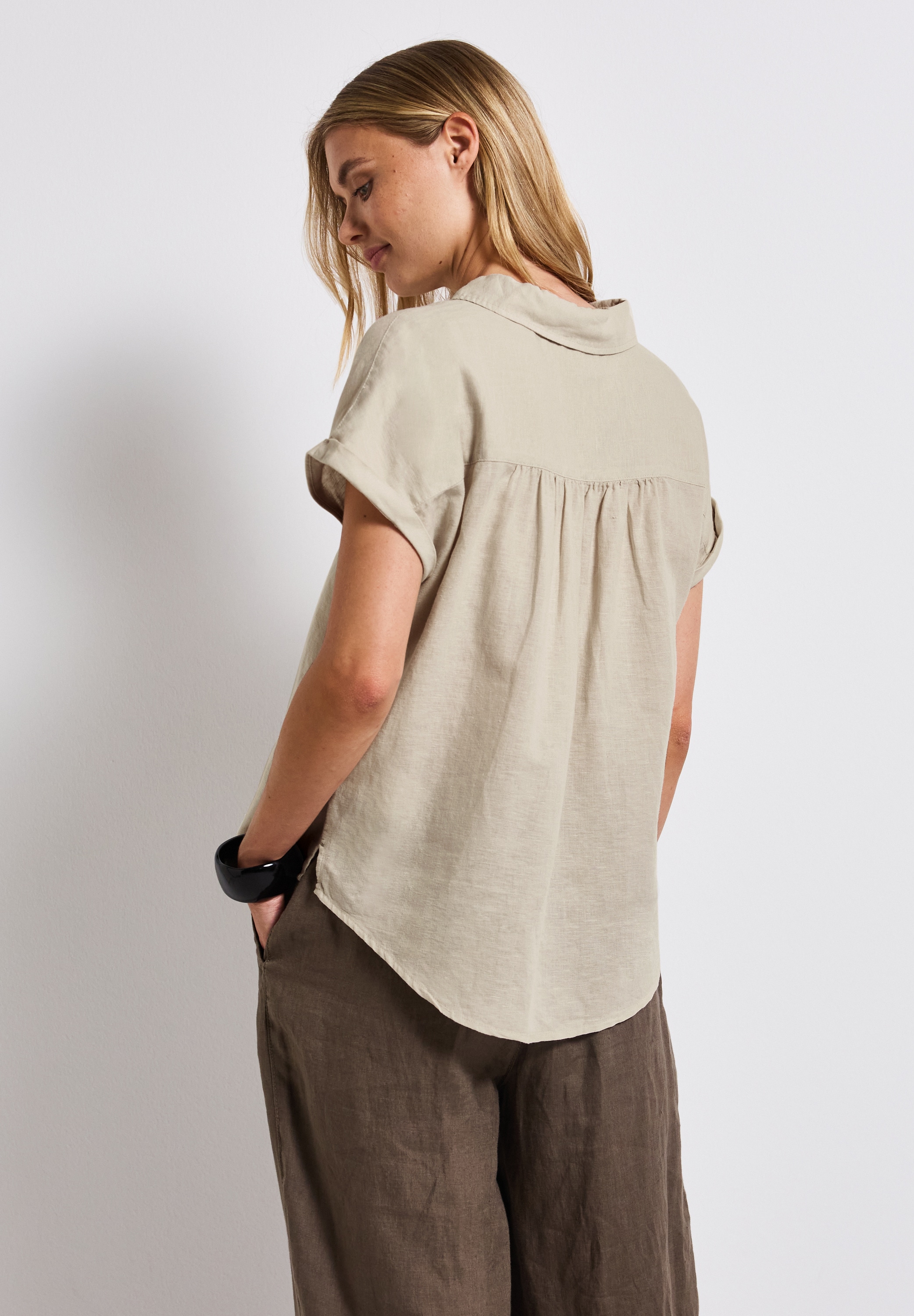 STREET ONE Hemdbluse, mit Seitlichen Einschlitzen am Saum