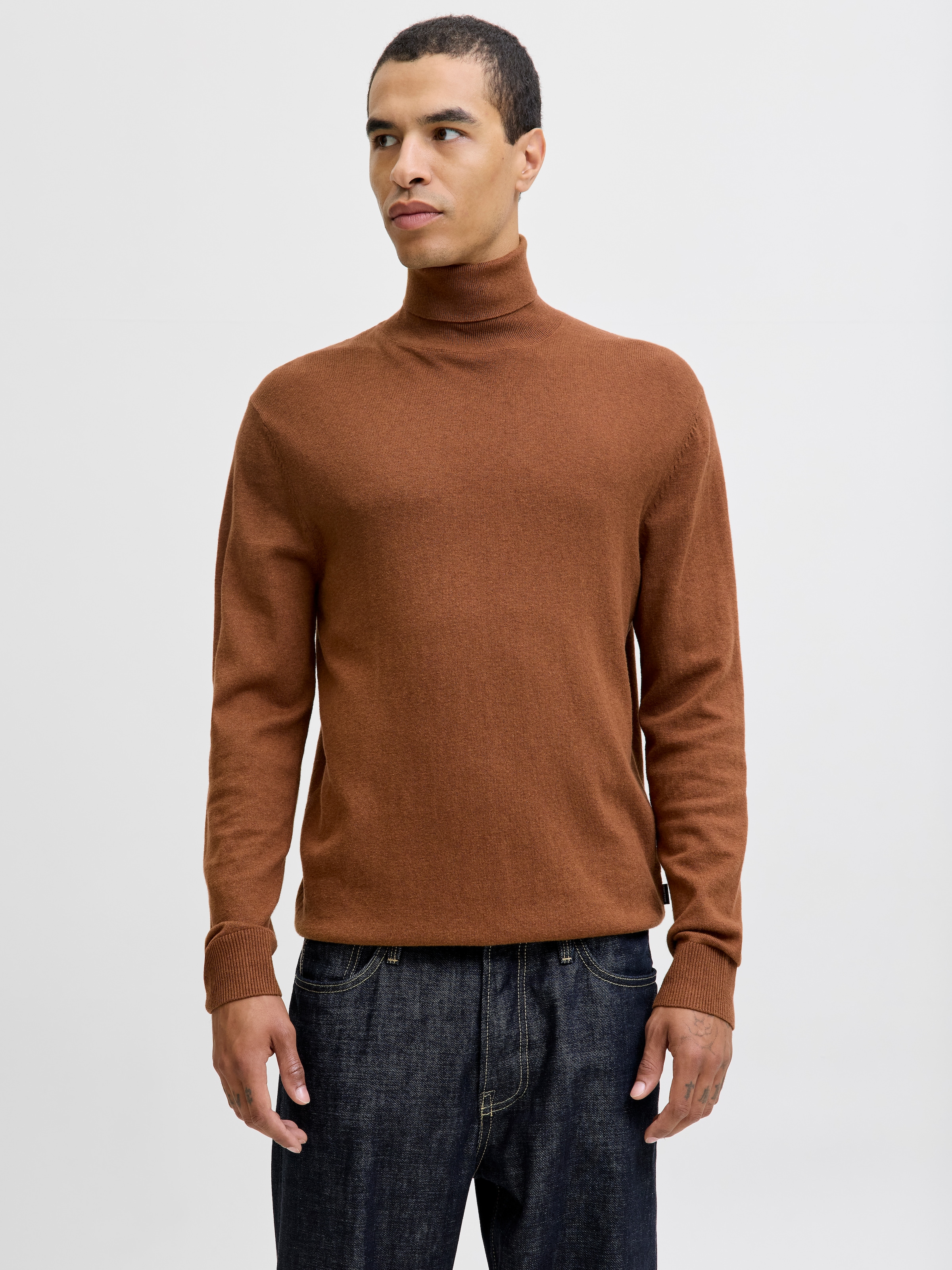 Jack & Jones Rollkragenpullover "JJEEMIL KNIT ROLL NECK NOOS" Baumwollmisch günstig online kaufen
