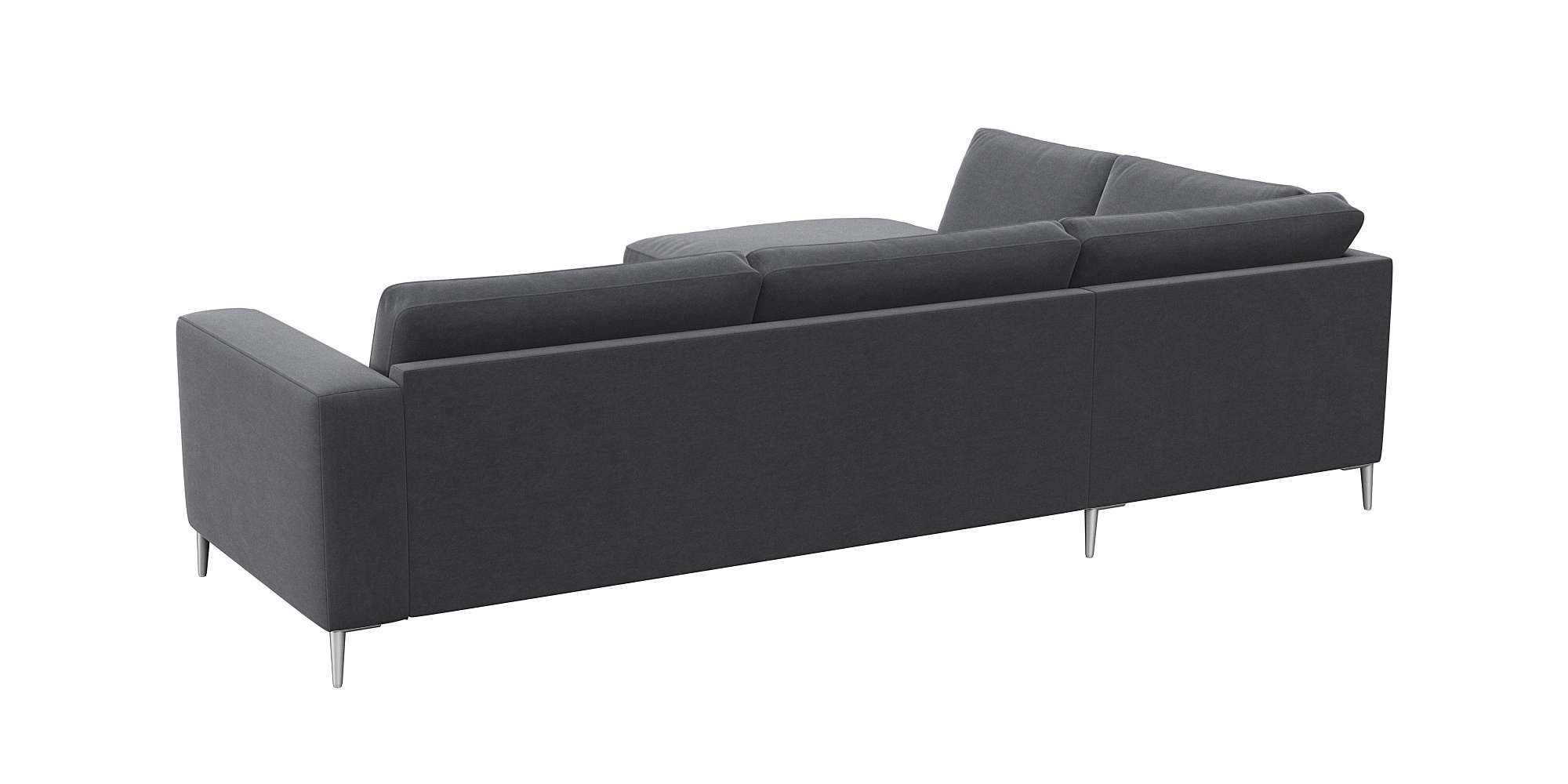 FLEXLUX Ecksofa »Fiore, super Sitzkomfort durch Kaltschaum im Sitz, L-Form«, breite Armlehnen, Füße Alu