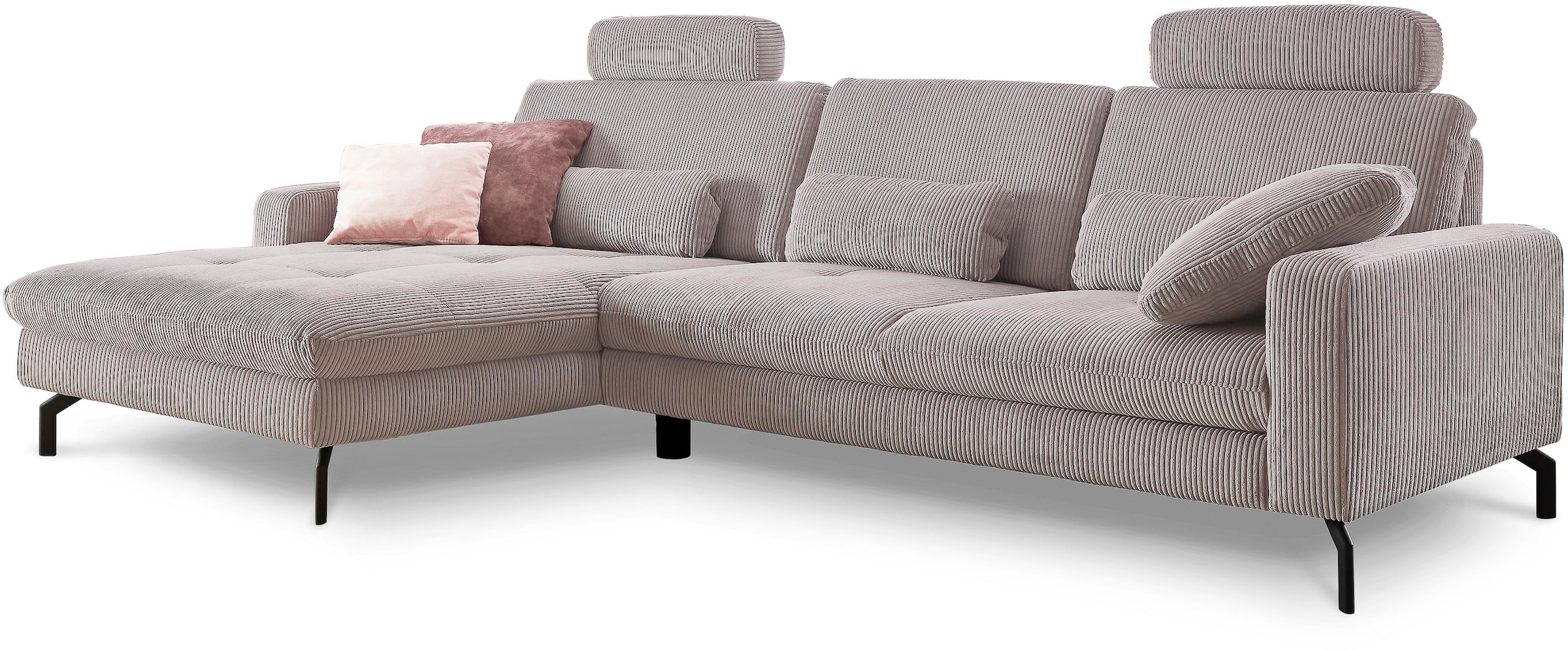 Die PlanBar Ecksofa "MP-IN20110 L-Form mit Kaltschaum-Polsterung" optional mit Funktionen erhältlich