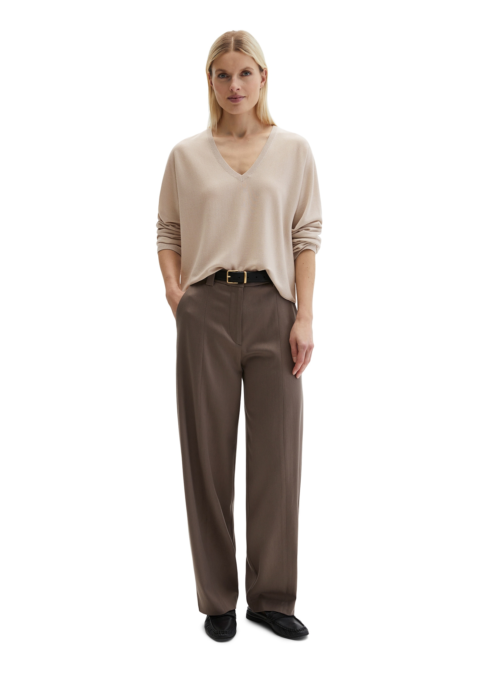 Marc O'Polo Strickpullover »aus Merinowolle-Viskose-Mix«