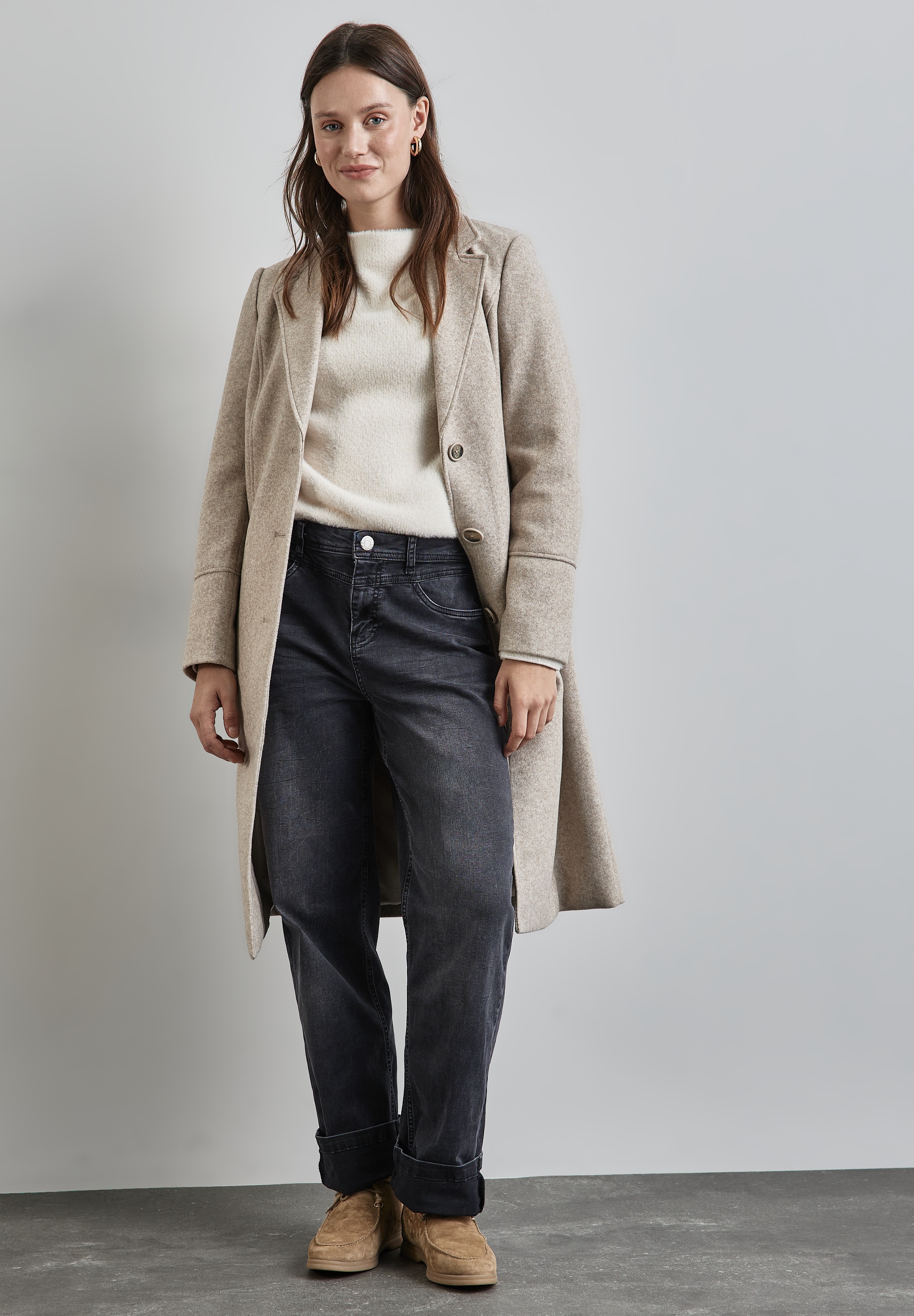 STREET ONE Gerade Jeans, High Waist
