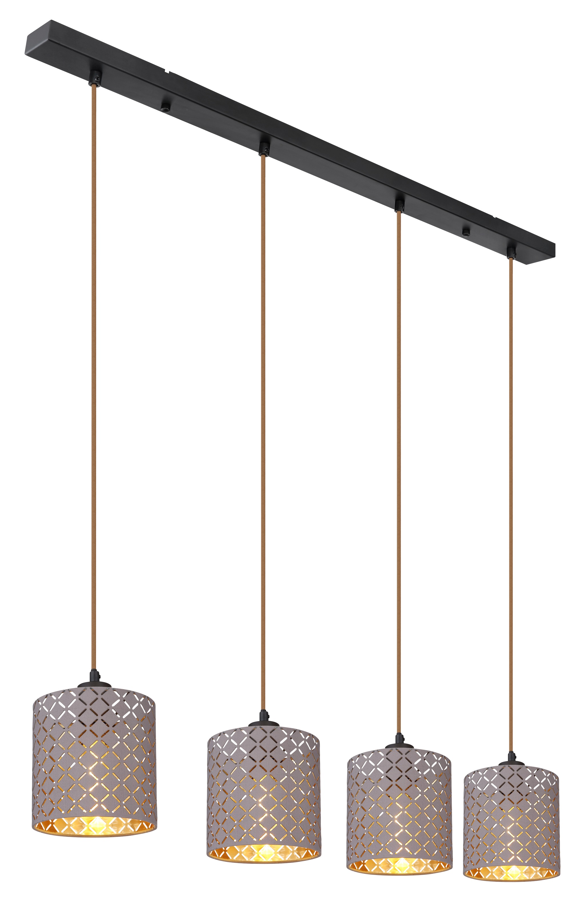 GLOBO LIGHTING Hängeleuchte »CINDY« E27 1 Stk. Hängeleuchte für Esszimmer Textil grau