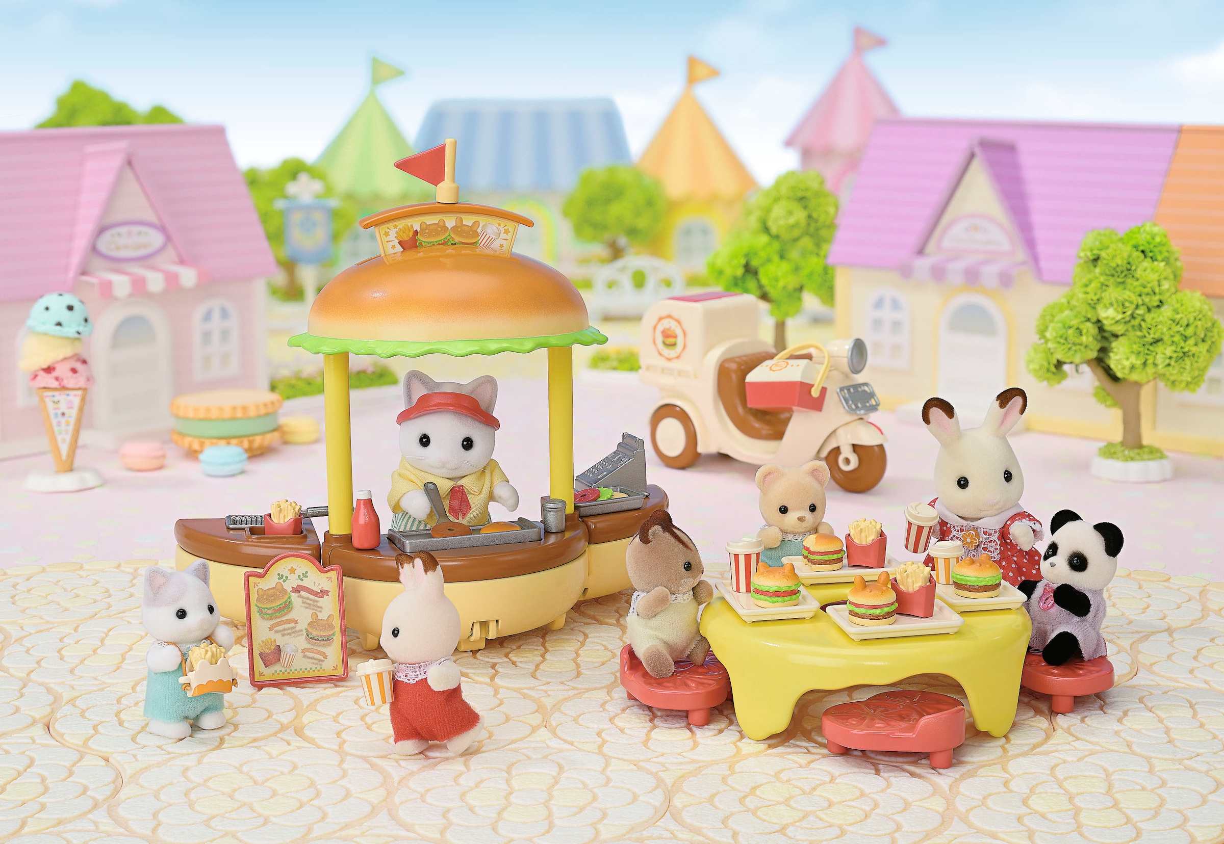 Sylvanian Families Spielwelt »Mobiler Hamburger Imbiss mit Figur«