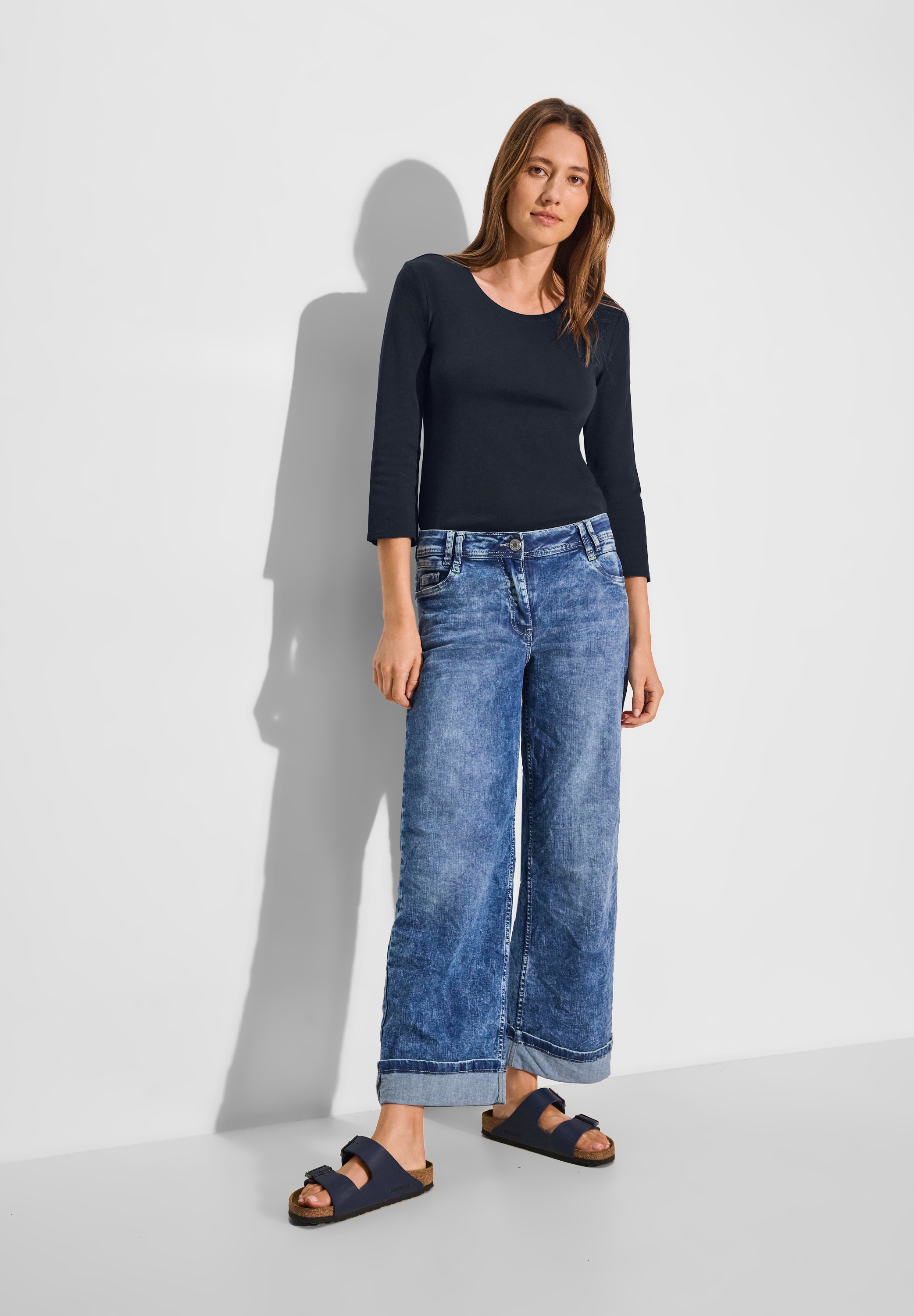Cecil 3/4-Arm-Shirt, aus reiner Baumwolle