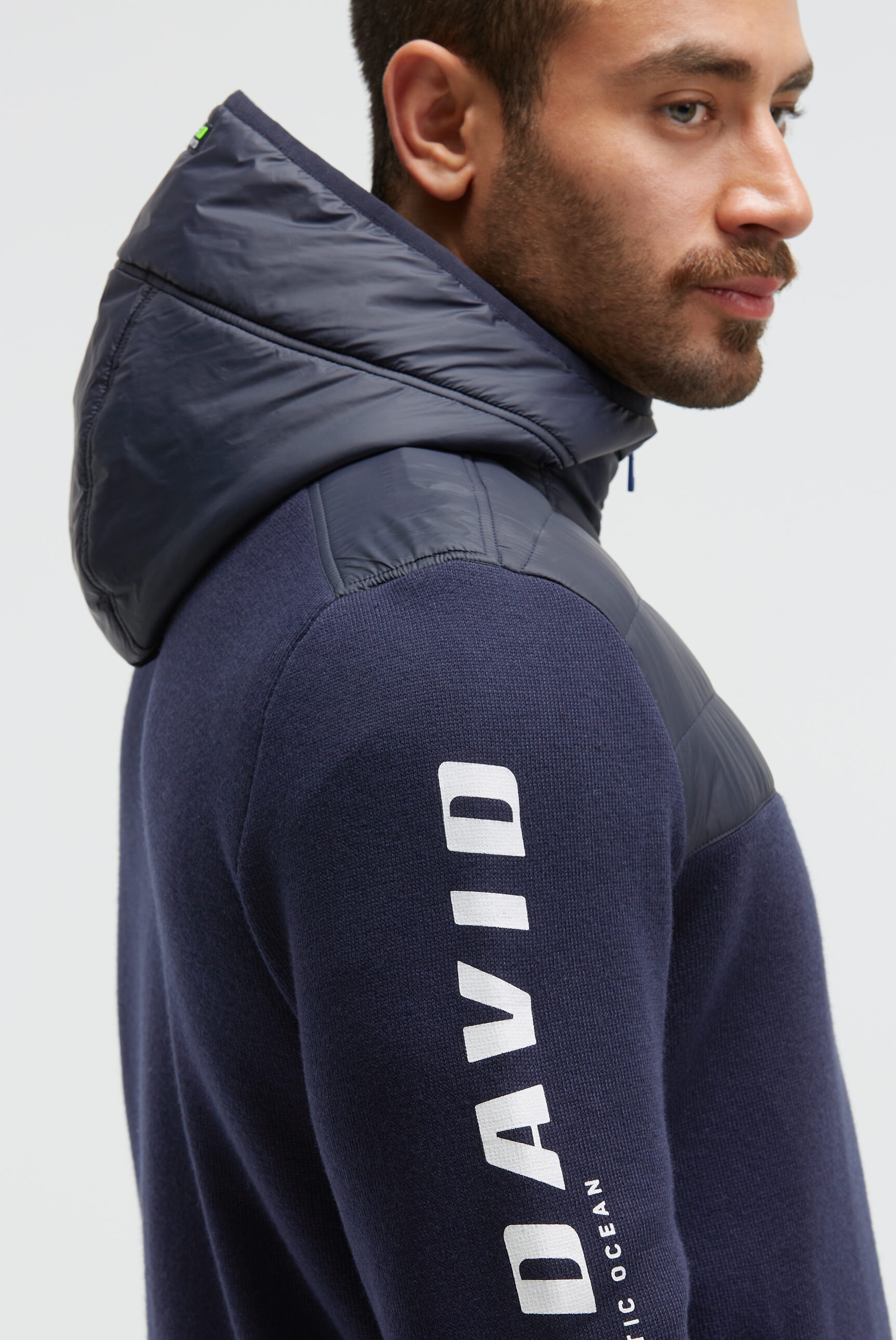CAMP DAVID Kapuzenstrickjacke, mit Stehkragen