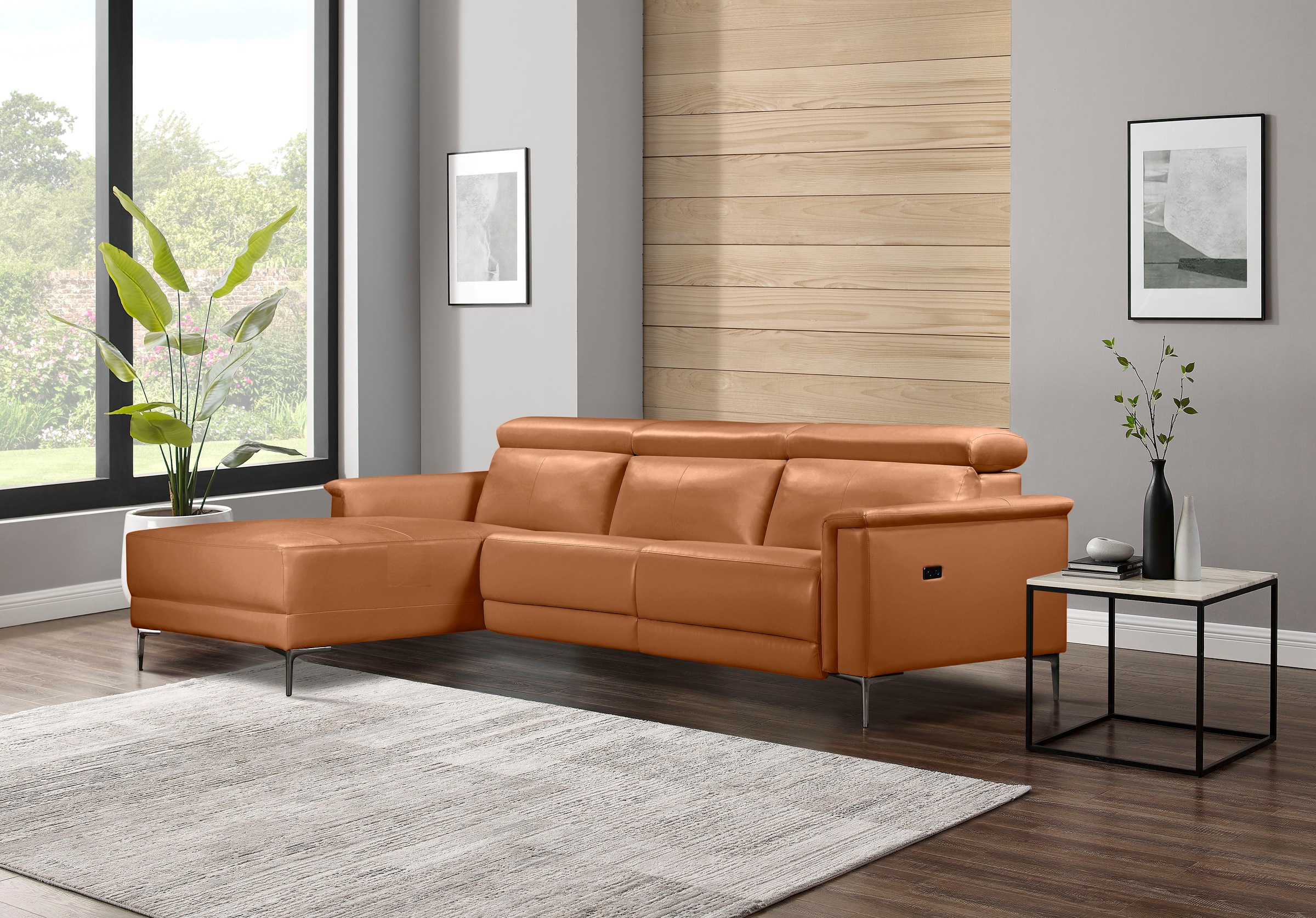Places of Style Ecksofa Lund, mit man. o. elektr. Relaxfunktion und USB/ Kopfteilverstellung