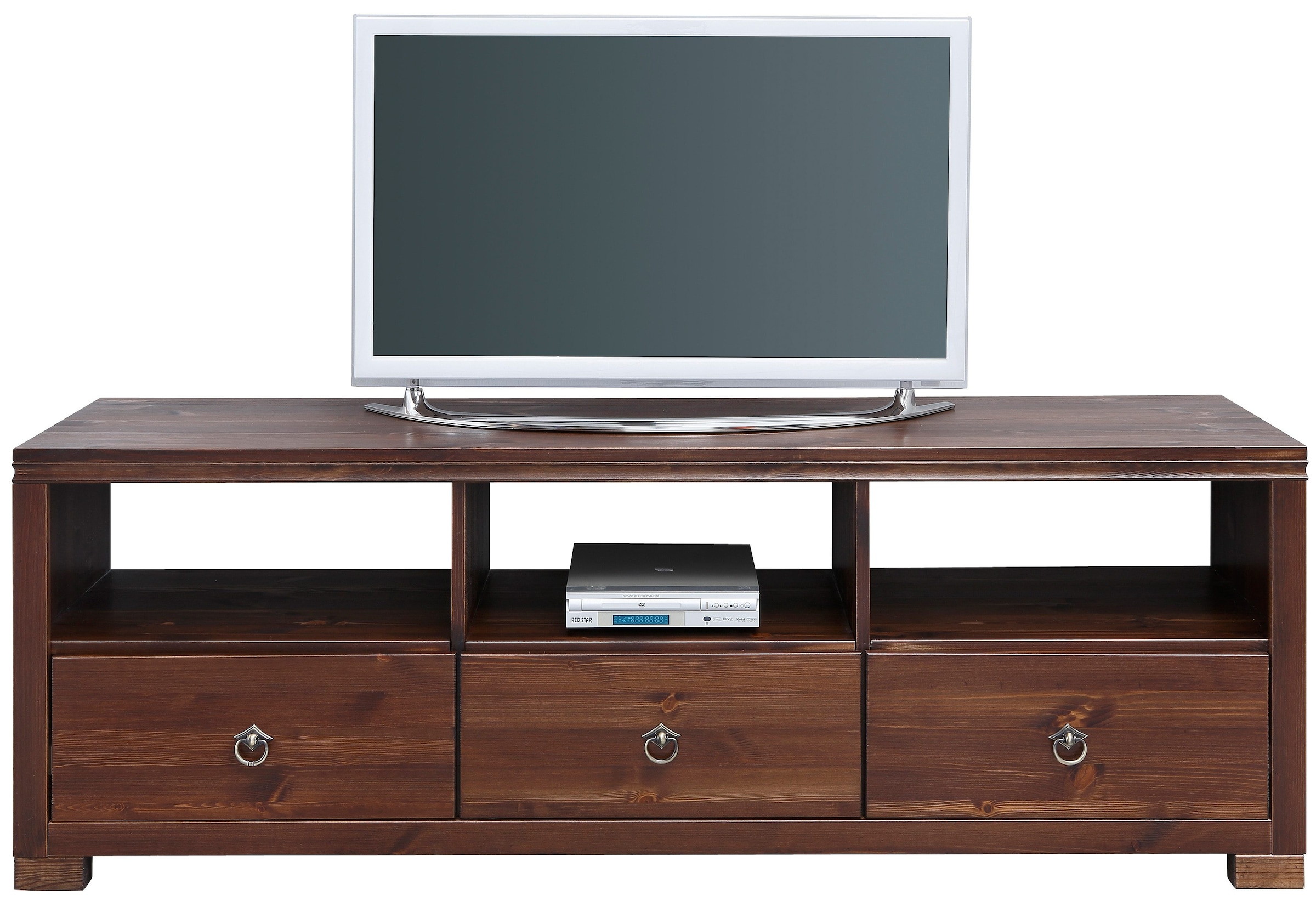 Home affaire TV-Board »Gotland«, Breite 147 cm, mit Schubladen und offenen Fächern, Massivholz, FSC®
