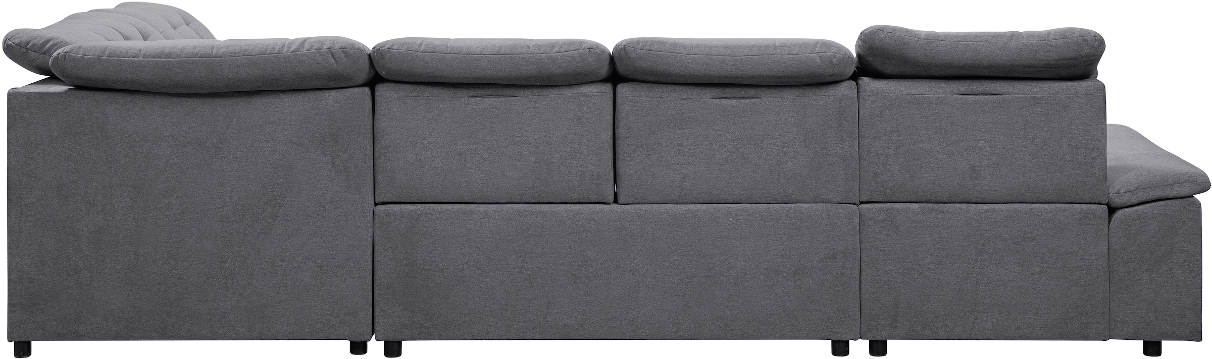 WERK2 Wohnlandschaft »Kordula-New Multifunktion Couch, Breite 332cm, U-Form« Sofa in U-Form mit Schlaffunktion & Bettkasten, Schlafcouch