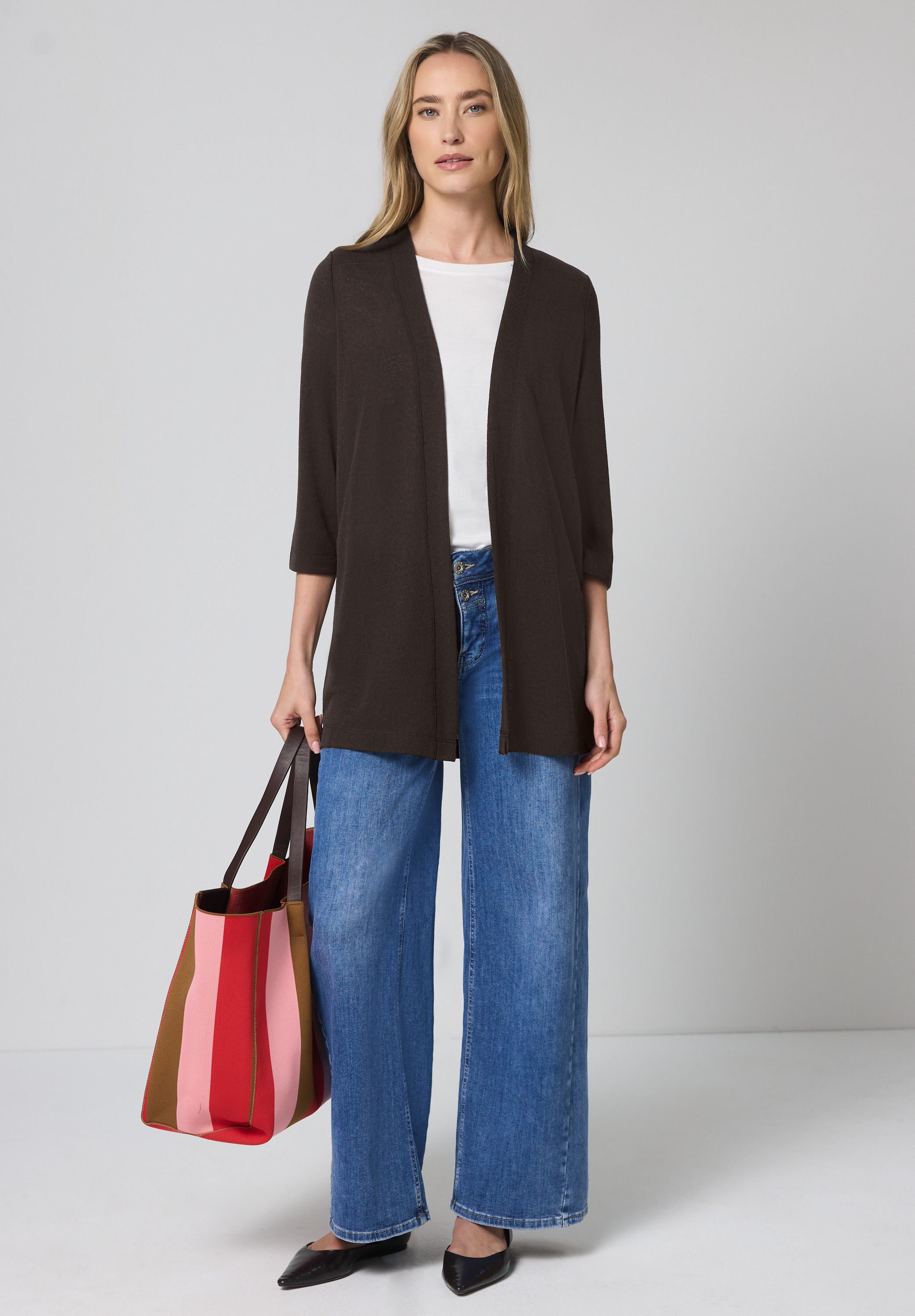 STREET ONE Cardigan mit Materialmix