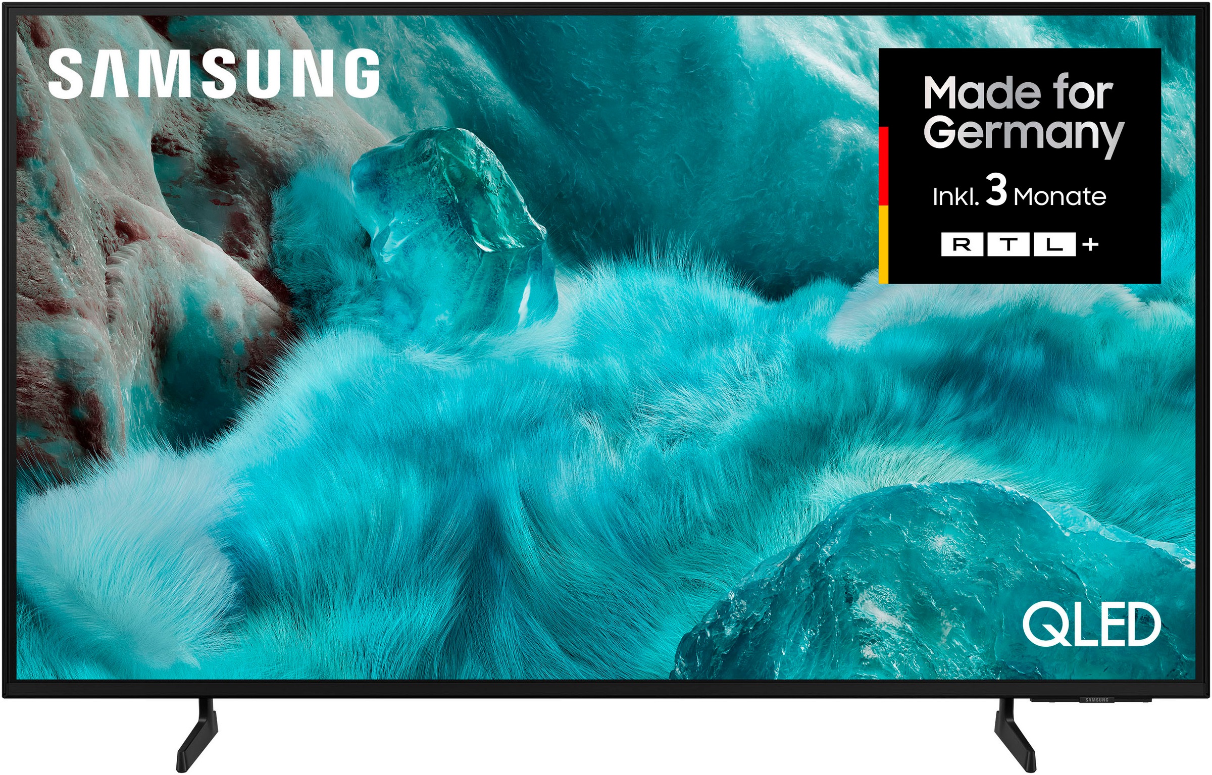 SAMSUNG QLED-Fernseher "GQ43Q7FAAU QLED-Fernseher", 43, schwarz, Fernseher, Quantum HDR, Knox Security, Art Store, 3D Sound, Gaming Hub, AI TV