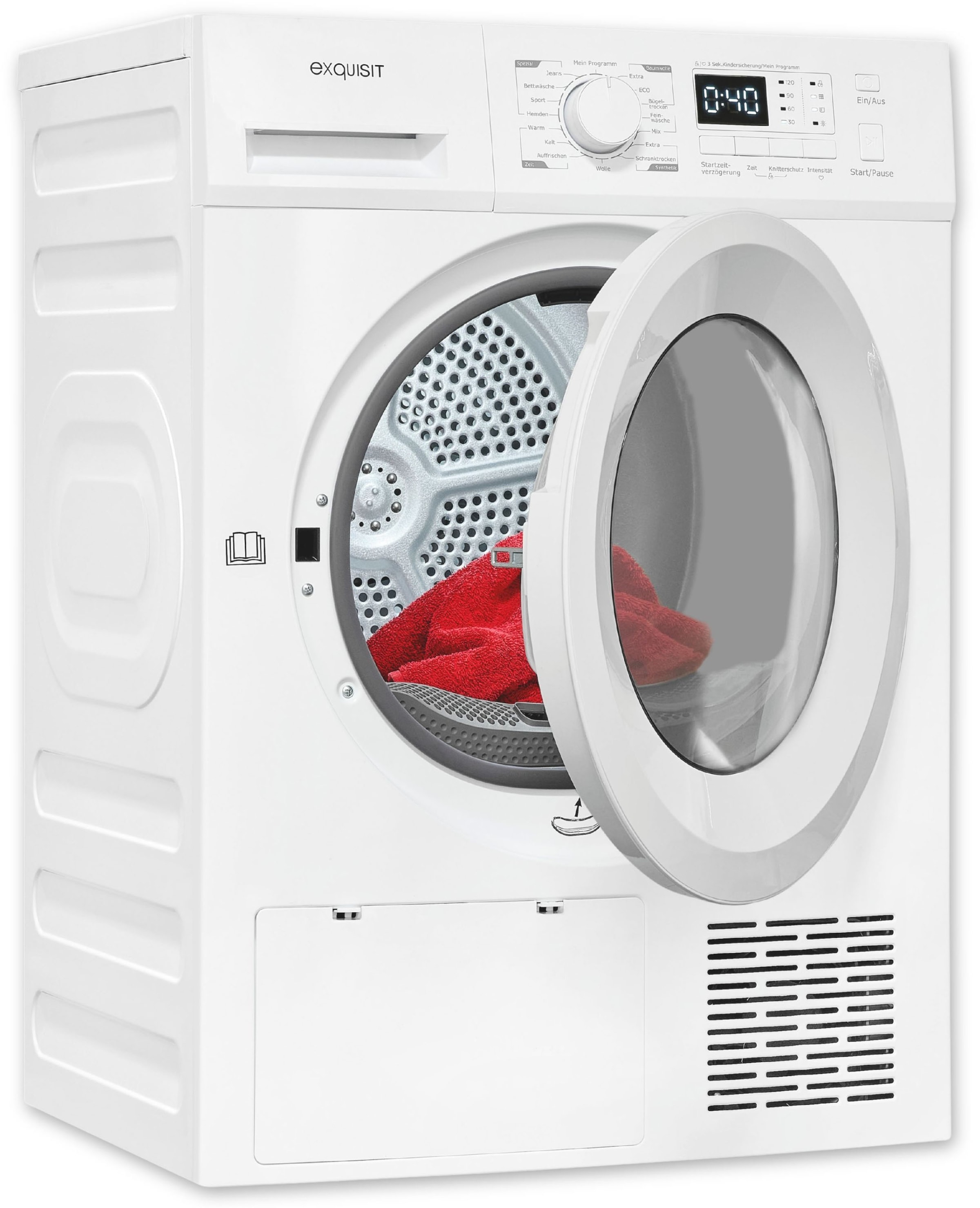 exquisit Wärmepumpentrockner "TWP803-031D weiss" Startzeit-Vorwahl, LED-Dis günstig online kaufen
