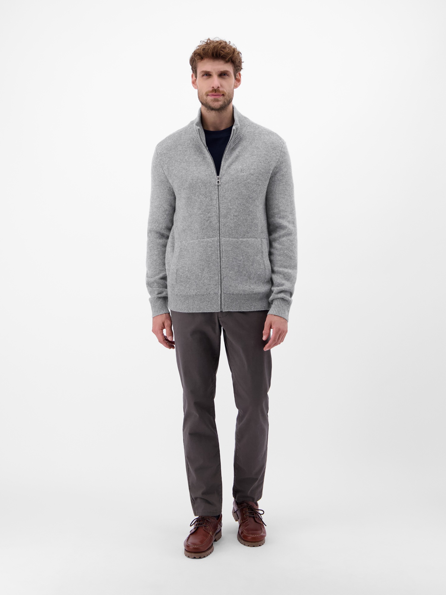 LERROS Strickpullover »LERROS Strickjacke aus Woll-Kaschmir-Mix, stilvoll und lässig«