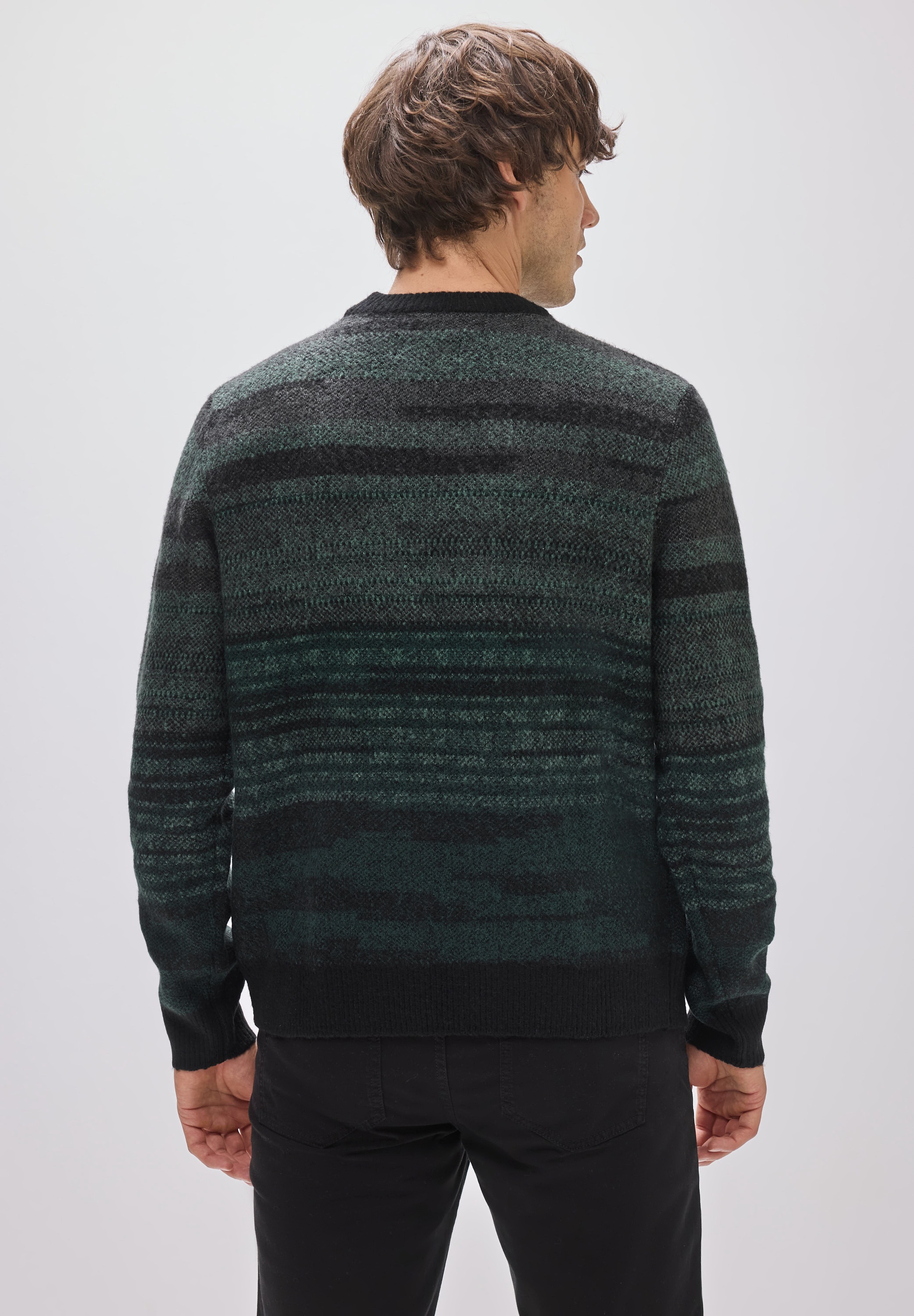 STREET ONE MEN Rundhalspullover, Jacquard günstig online kaufen