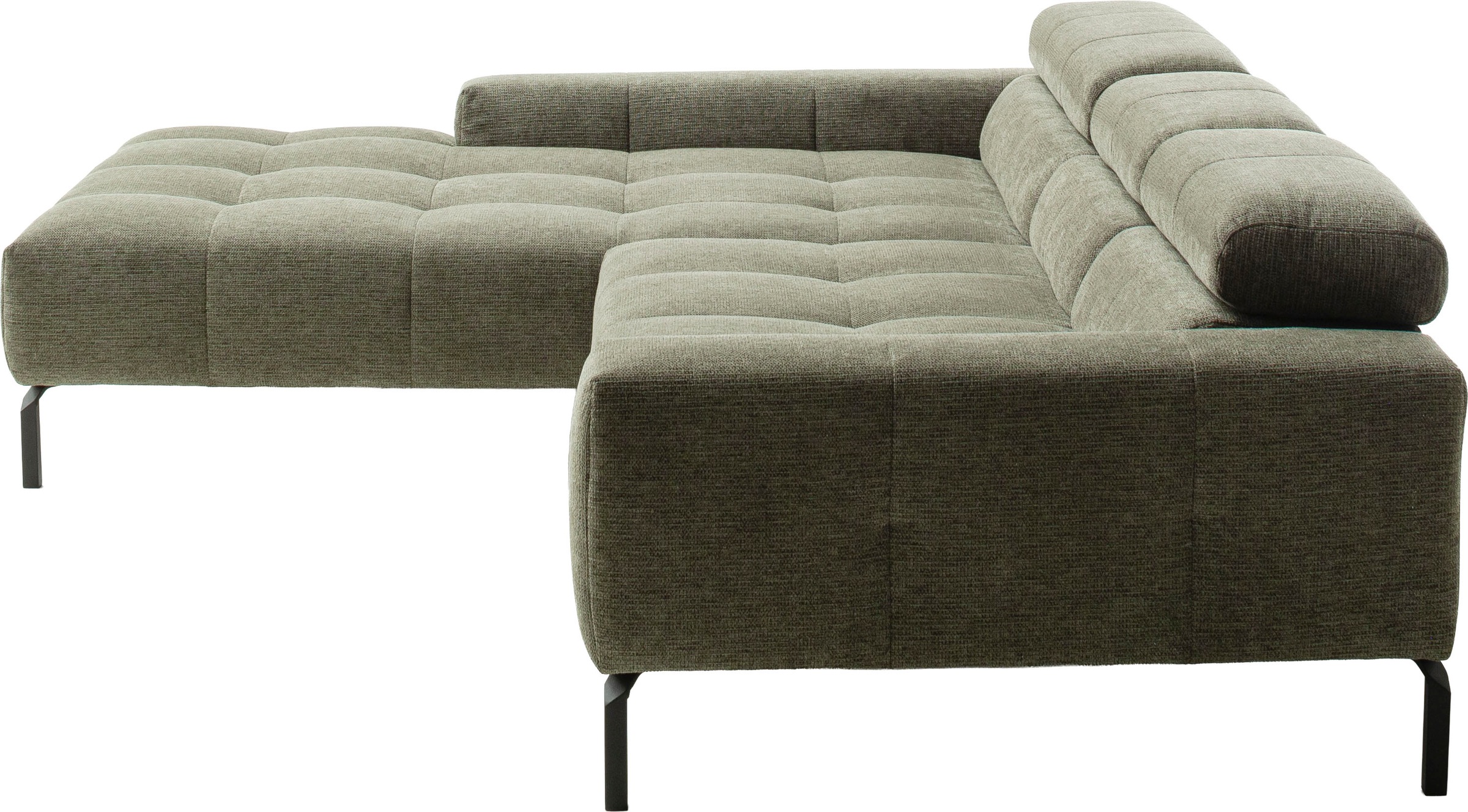 Home affaire Ecksofa »Claya Move, L-Form, Kopf- & Rückenverstellung, Breite 293 cm« Moderne Steppung, weicher Polsteraufbau & saugroboterfreundliche Höhe