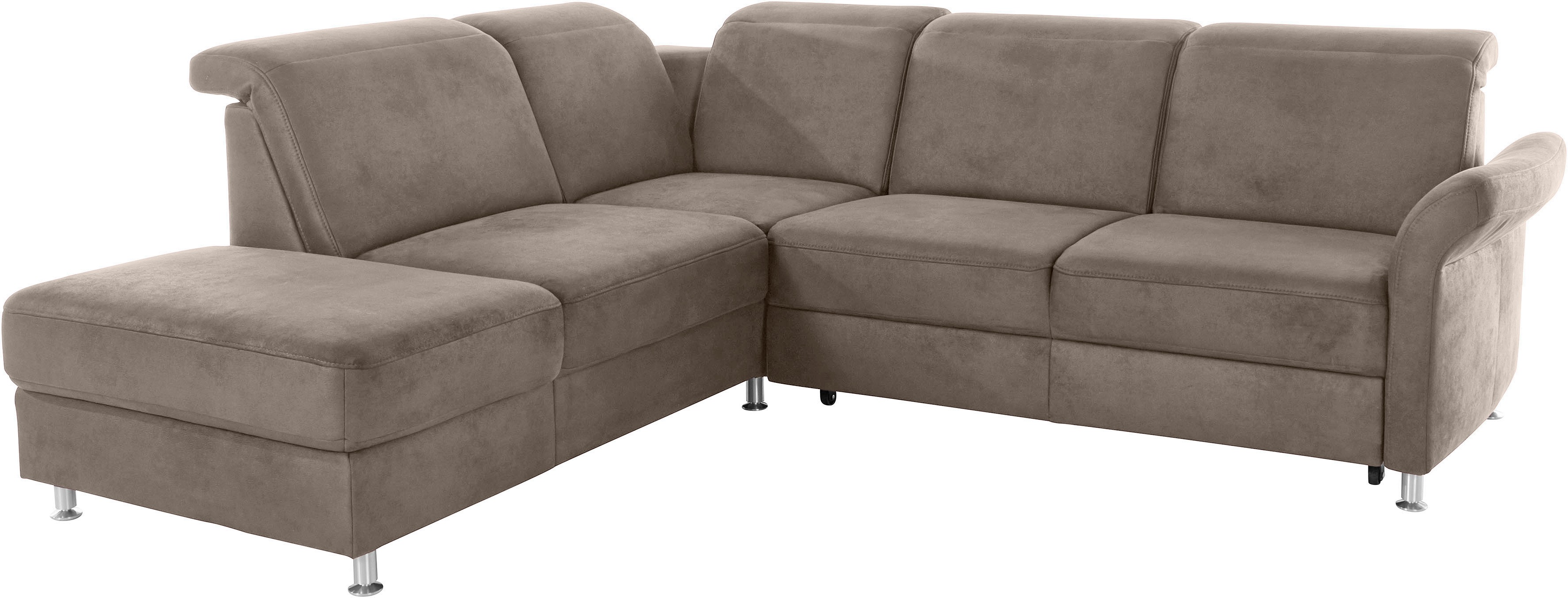 Thumbnail - sit&more Ecksofa "Darwin L-Form", inklusive Federkern, wahlweise mit Kopfteilverstellung, Bettfunktion