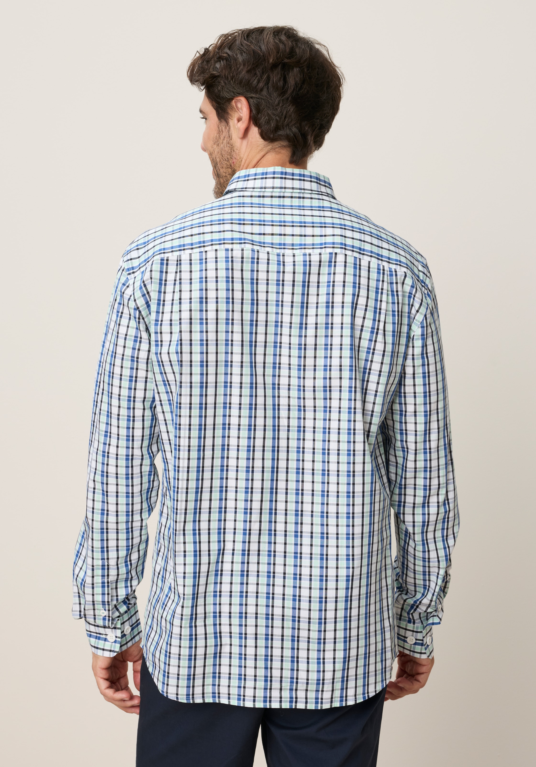 Man's World Karohemd regular fit, normale Länge, Langarm mit Manschetten und Ärmelschlitz