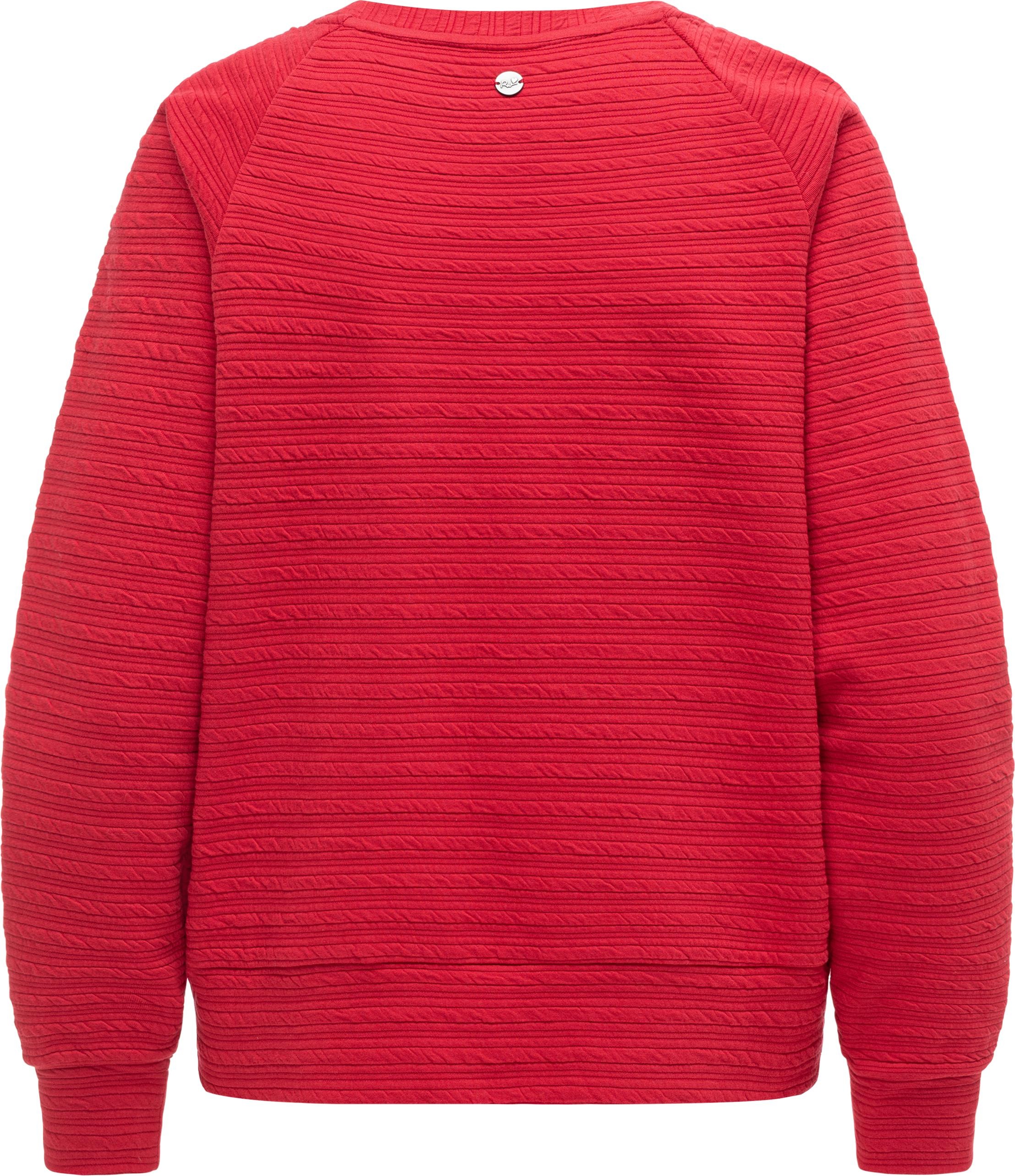 Ragwear Rundhalspullover »Joann Crepe« Leichter Pullover mit gestreifter Prägung