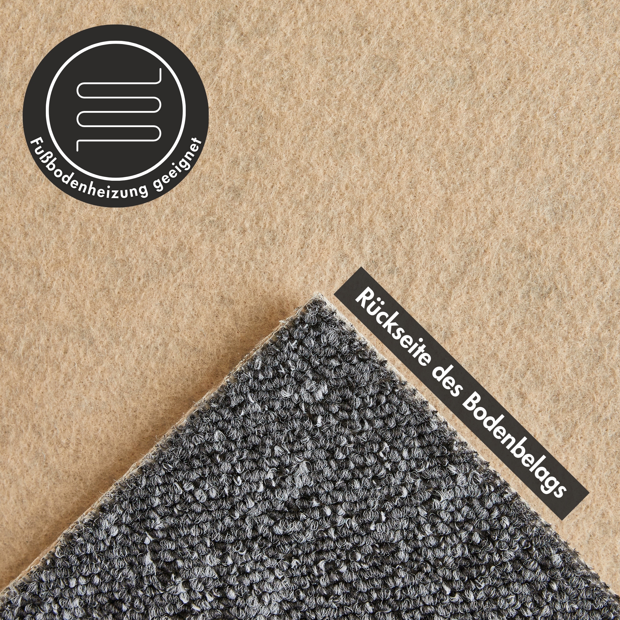 Andiamo Teppichboden »Carlos, Feinschlinge, Made in Netherlands«, rechteckig, 6,5 mm Höhe, melierte Optik, Breite 400 cm oder 500 cm, strapazierfähig