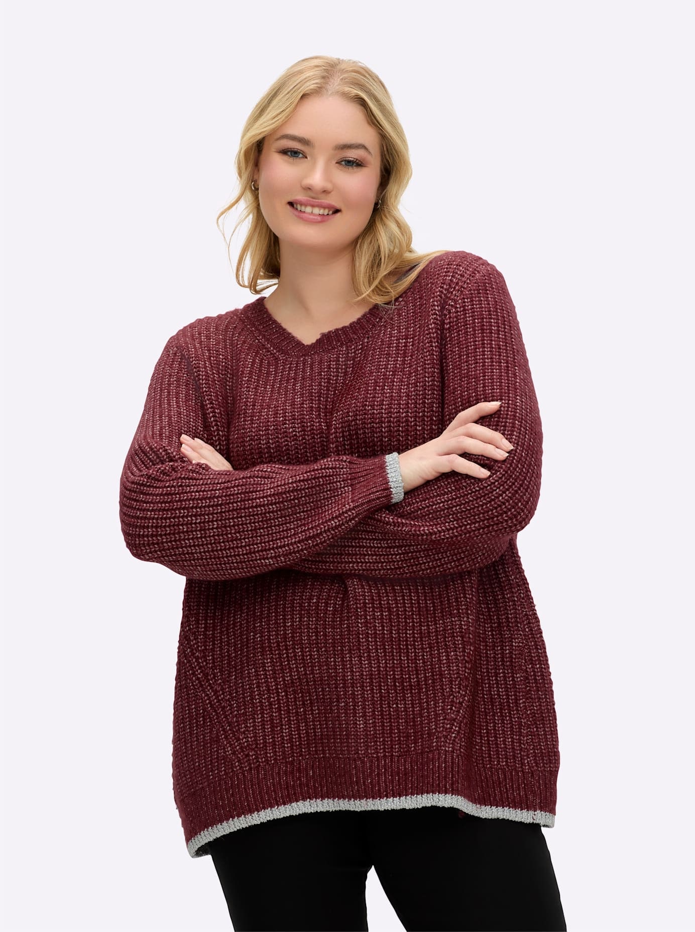 Sheego Rundhalspullover "Pullover" günstig online kaufen