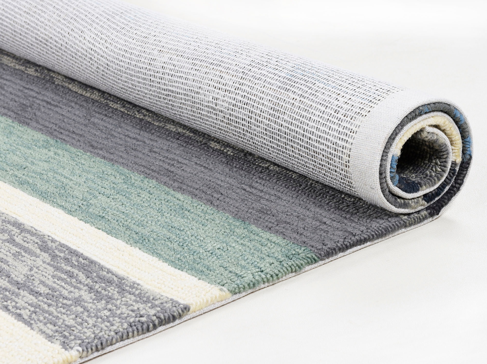 Tapis Gino Falcone Rosetta-Stripes Bleu 70x140cm 3