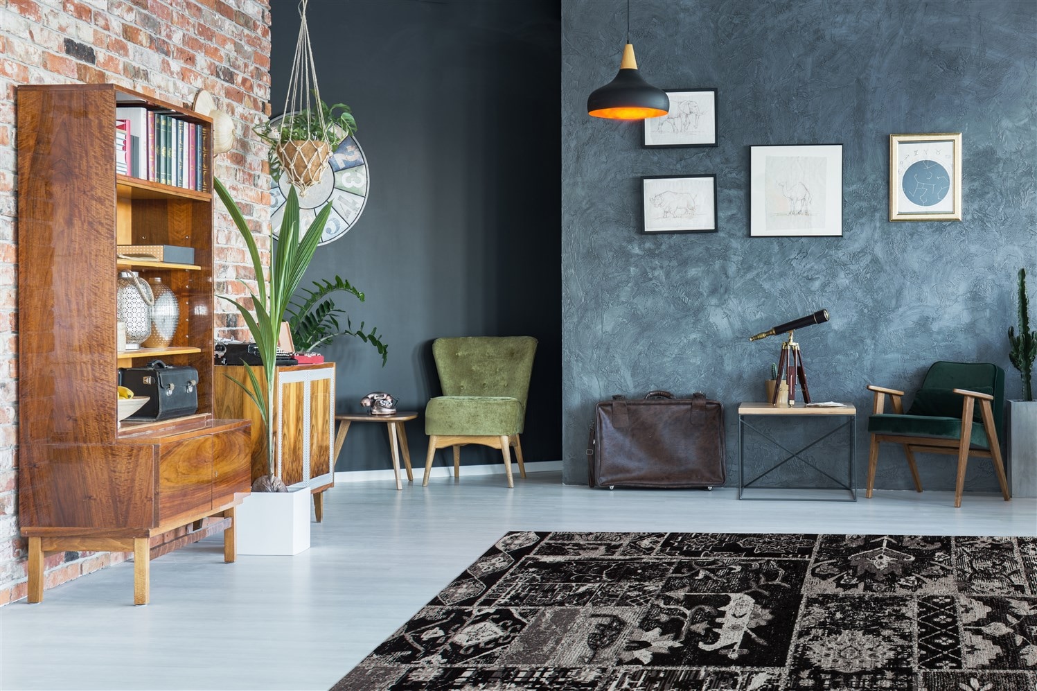 Kayoom Teppich »River 150«, rechteckig, 10 mm Höhe, Jacquard, Retro- und Vintage-Design, Baumwollrücken