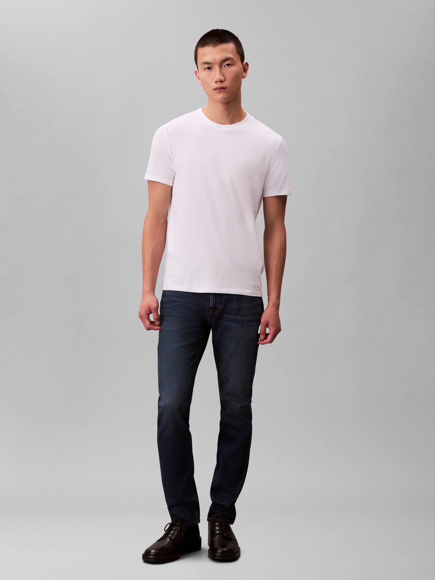 Calvin Klein T-Shirt »2 Pack SS STRETCH COTTON SLIM TEE« Packung, 2 Stk. Rundhalsausschnitt, slim fit