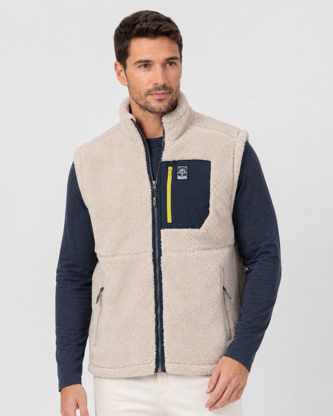LPO Sweatweste "Sweatweste Raven Knit" mit Langhaarfleece