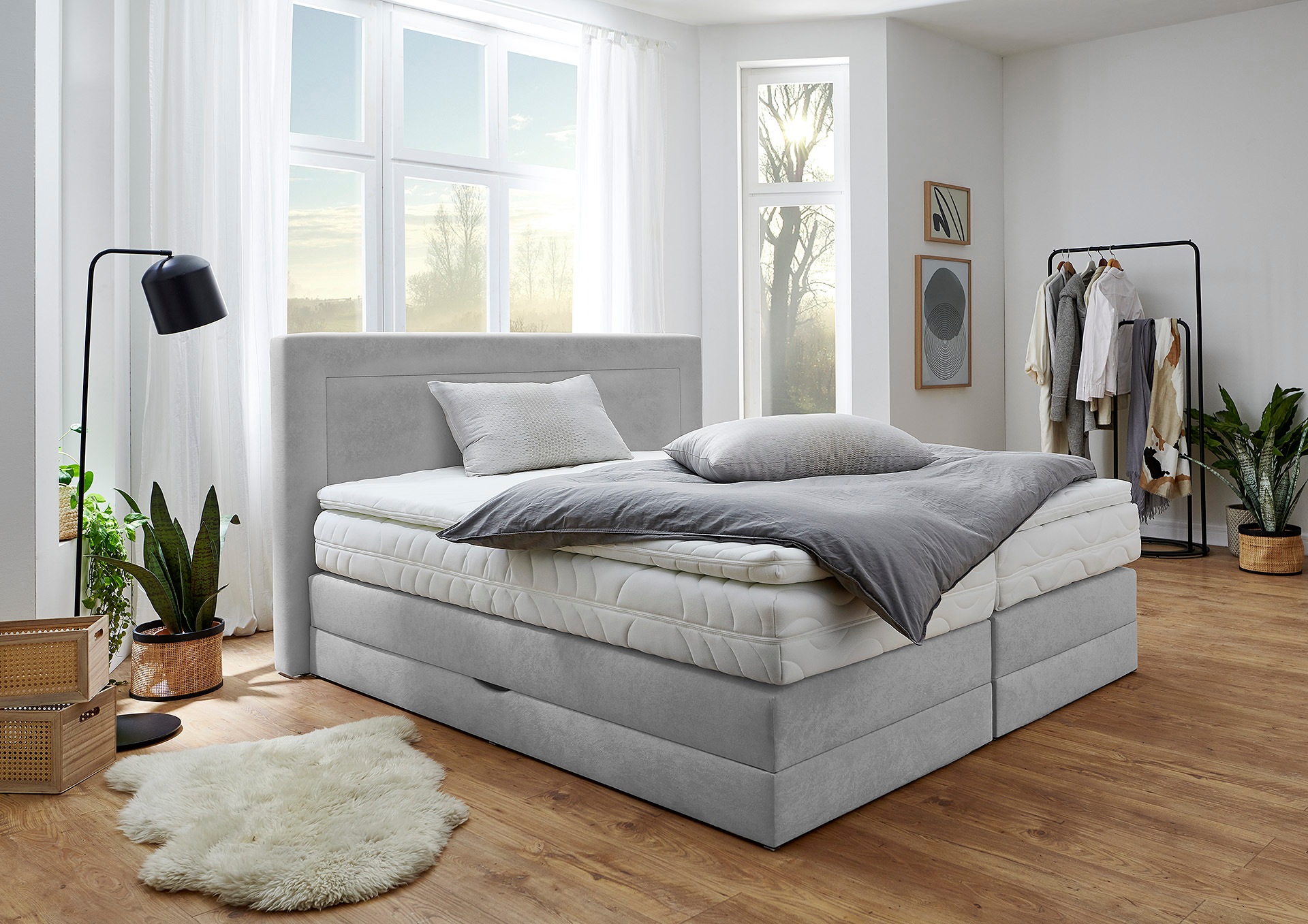 Westfalia Schlafkomfort Boxspringbett wahlweise mit Bettkasten und Topper