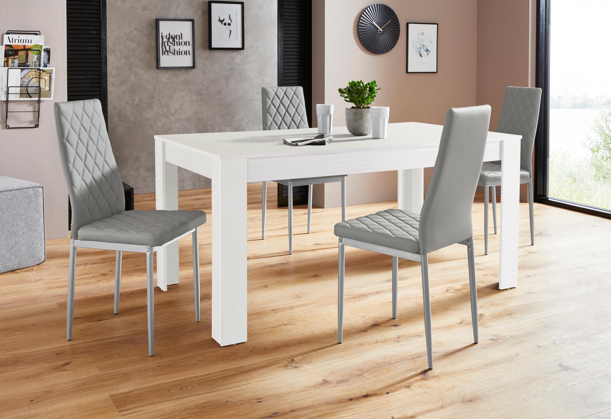 INOSIGN Essgruppe "Lynn160/Brooke" Set, 5 Stk. tlg. Tisch mit 4 Stühlen günstig online kaufen