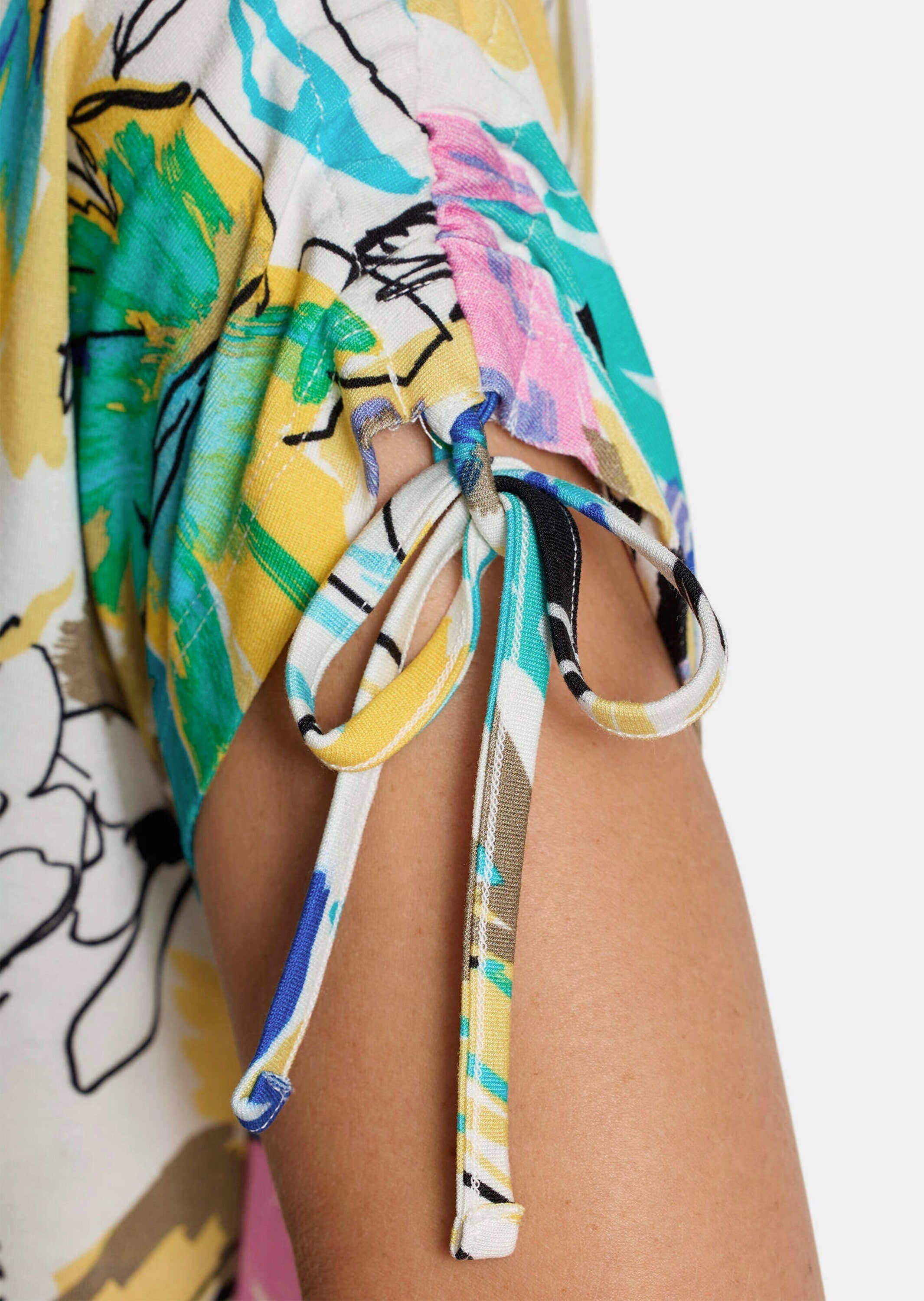 GOLDNER Print-Shirt »Jersey-Shirt mit gerafften Schultern«