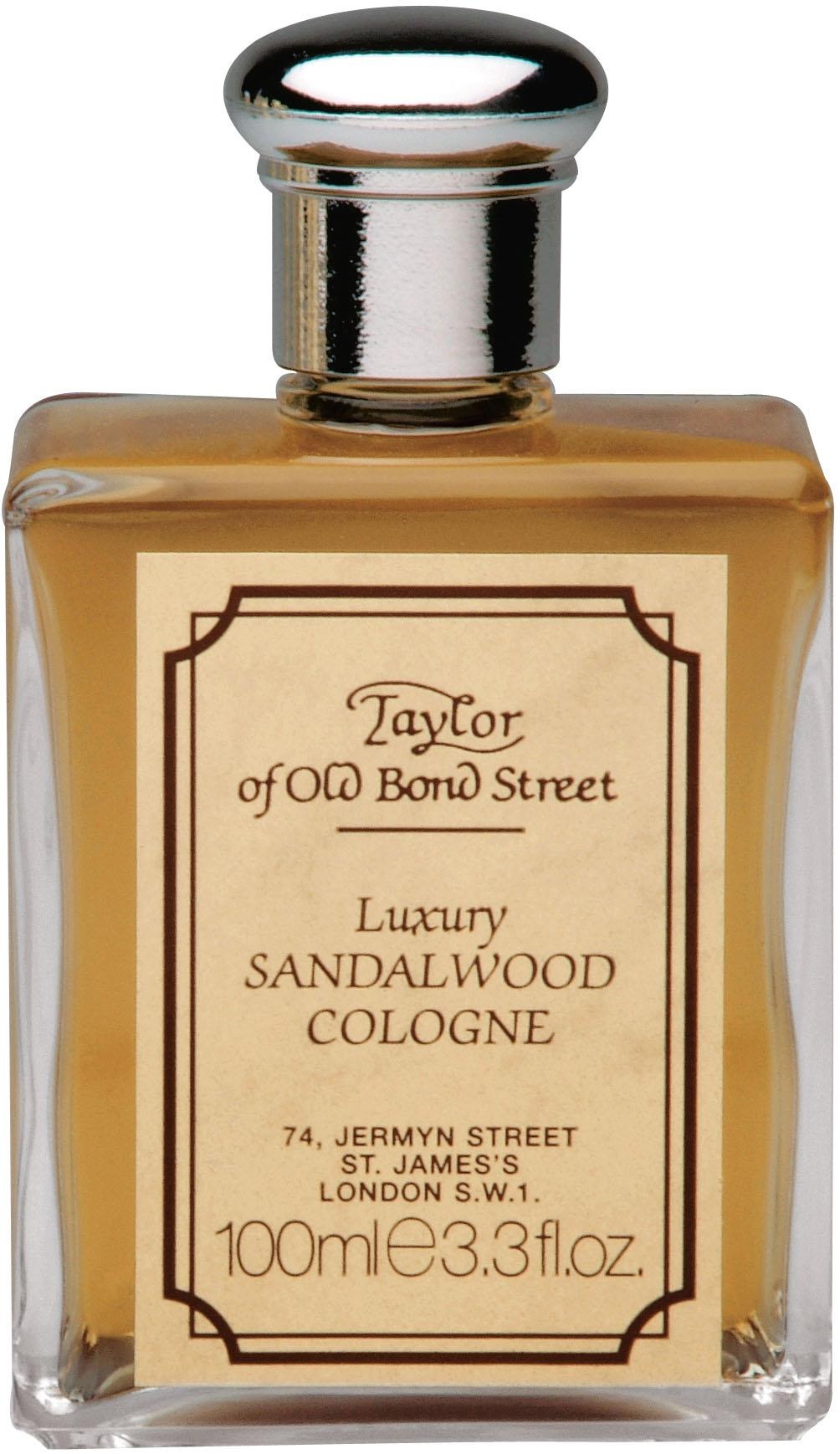 Herren Eau de Cologne "Luxury Sandlewood"100 ml, TAYLOR OF OLD BOND STREET, Parfüms, Klassischer Sandelholzduft: zeitlos, würzig-süß und erfrischend.