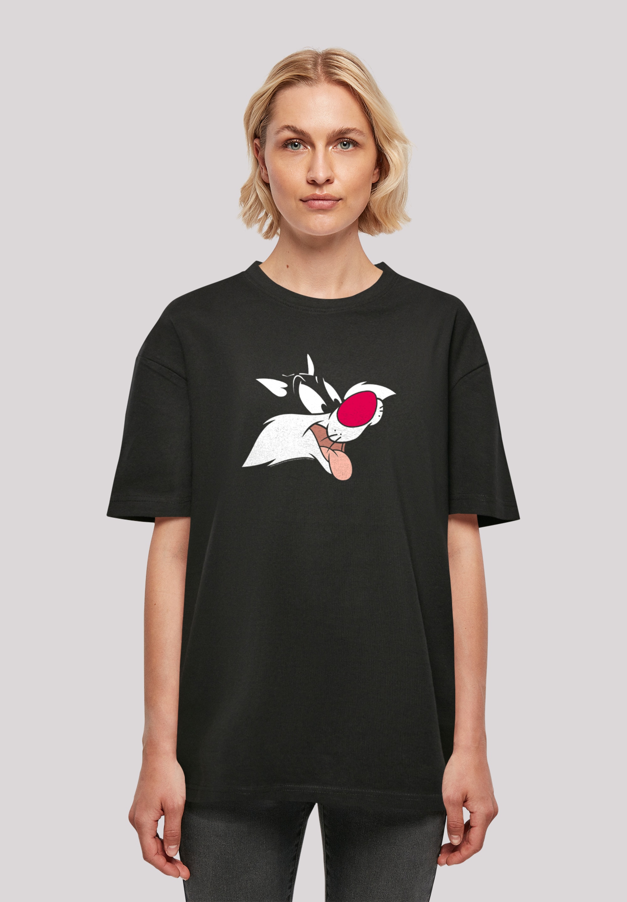 F4NT4STIC Kurzarmshirt »Damen Looney Tunes Sylvester with Ladies Oversized  Boyfriend Tee«, (1 tlg.) für kaufen | BAUR | T-Shirts