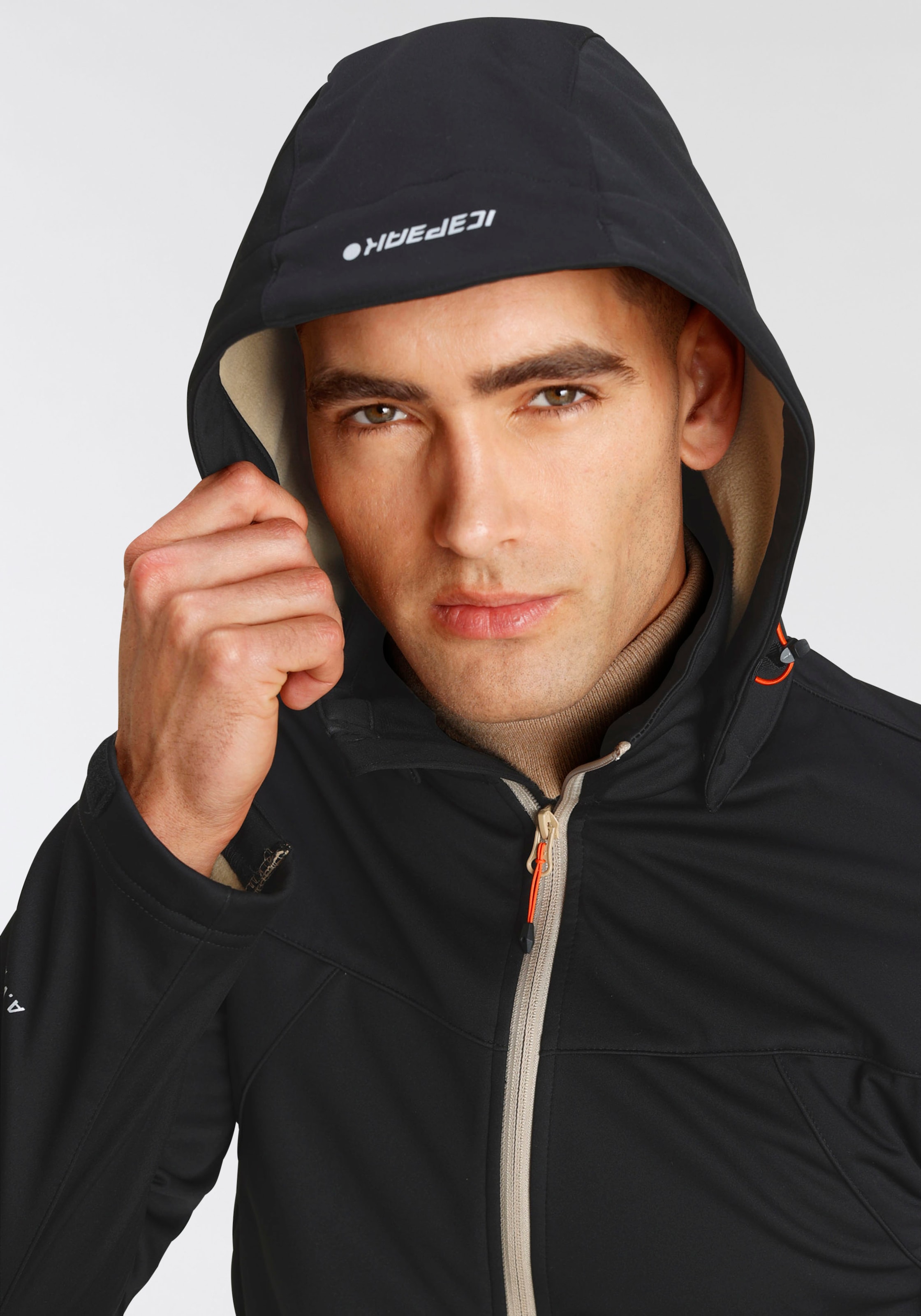 Icepeak Softshelljacke »H SOFTSHELLJACKE BIGGS«, mit Kapuze