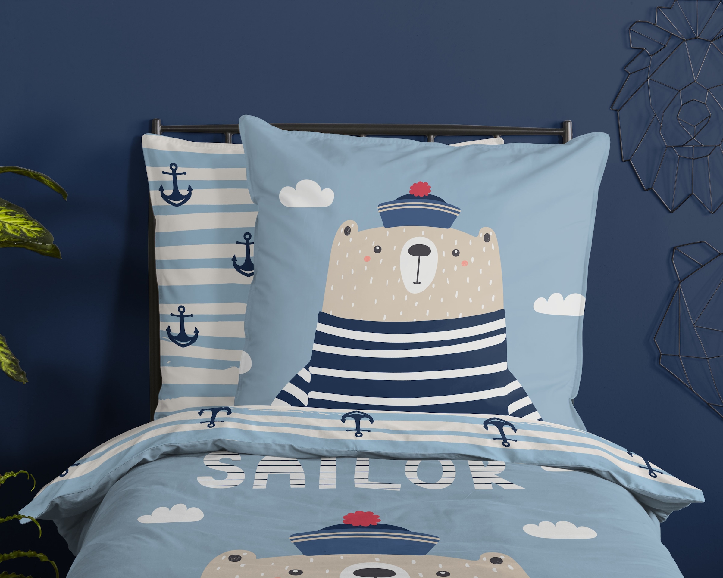 good morning Kinderbettwäsche »Captaine« 2 Baumwolle, Renforcé, Wendeoptik, Kind, Maritim, Junge