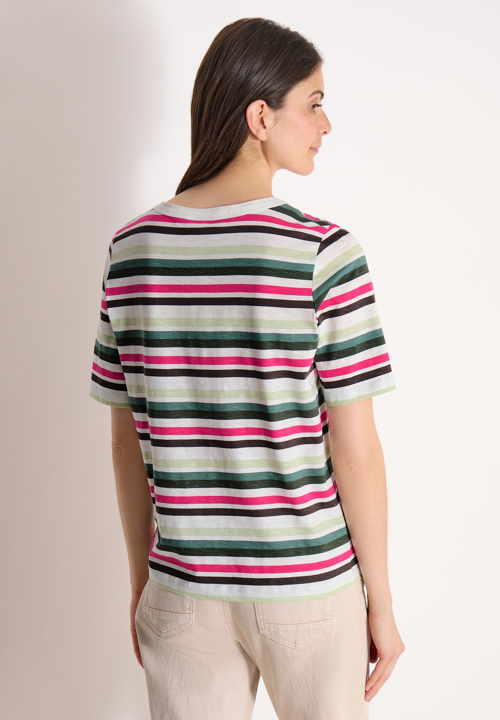 Cecil Rundhalsshirt aus reiner Baumwolle