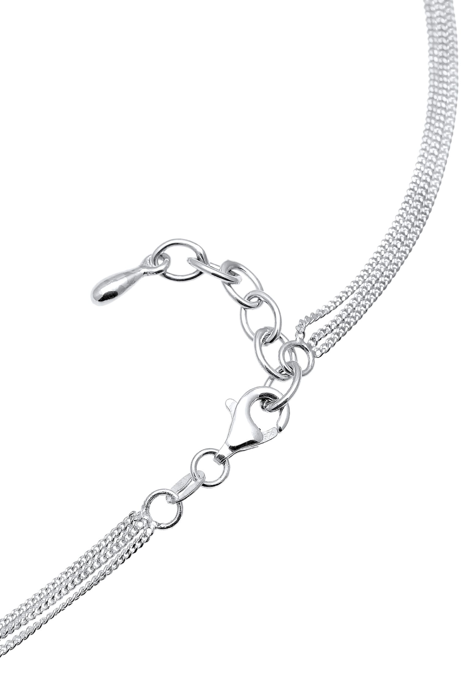 Elli Collier »Choker 3-reihig Kristalle 925 Sterling Silber«