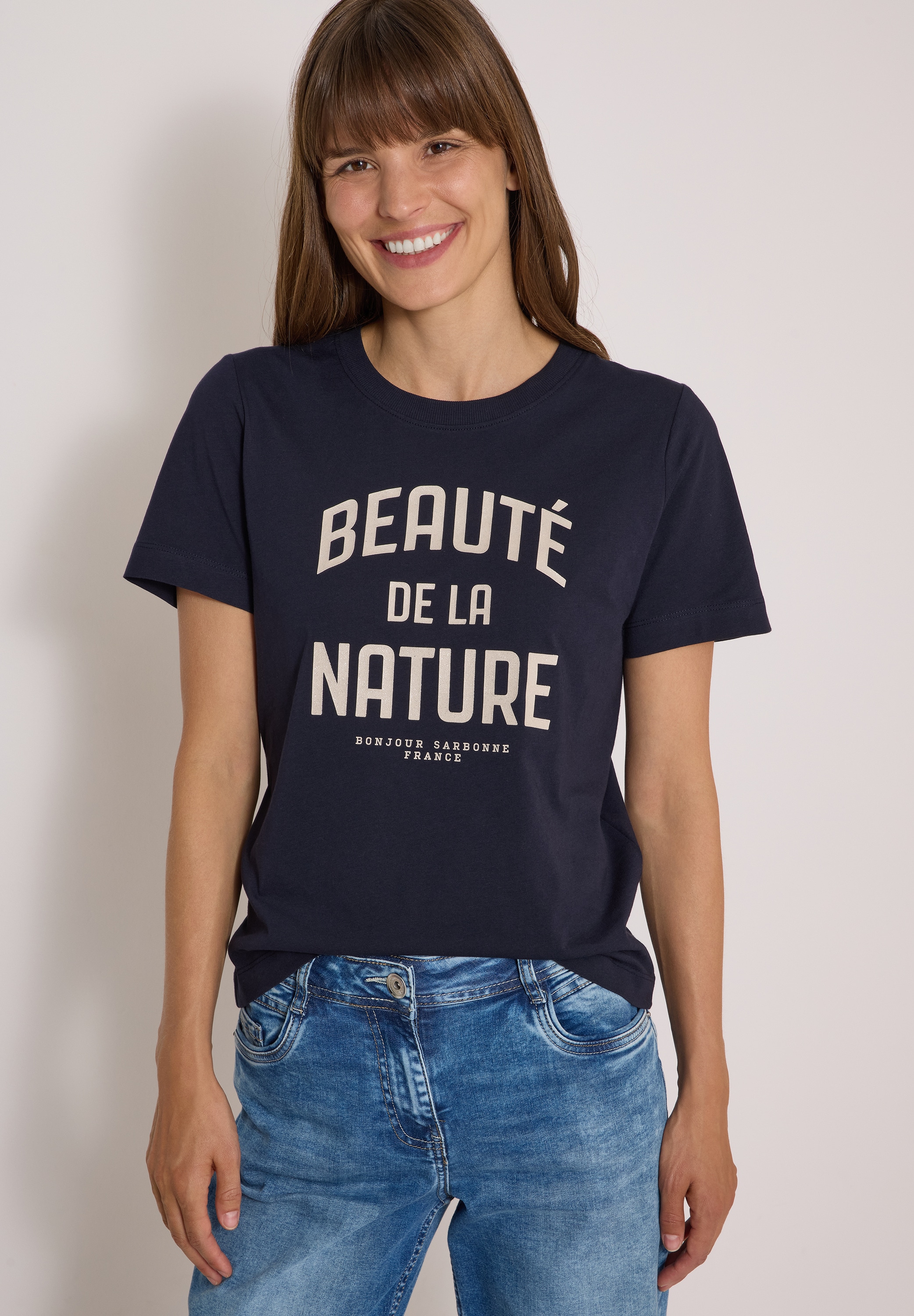 Cecil T-Shirt aus reiner Baumwolle